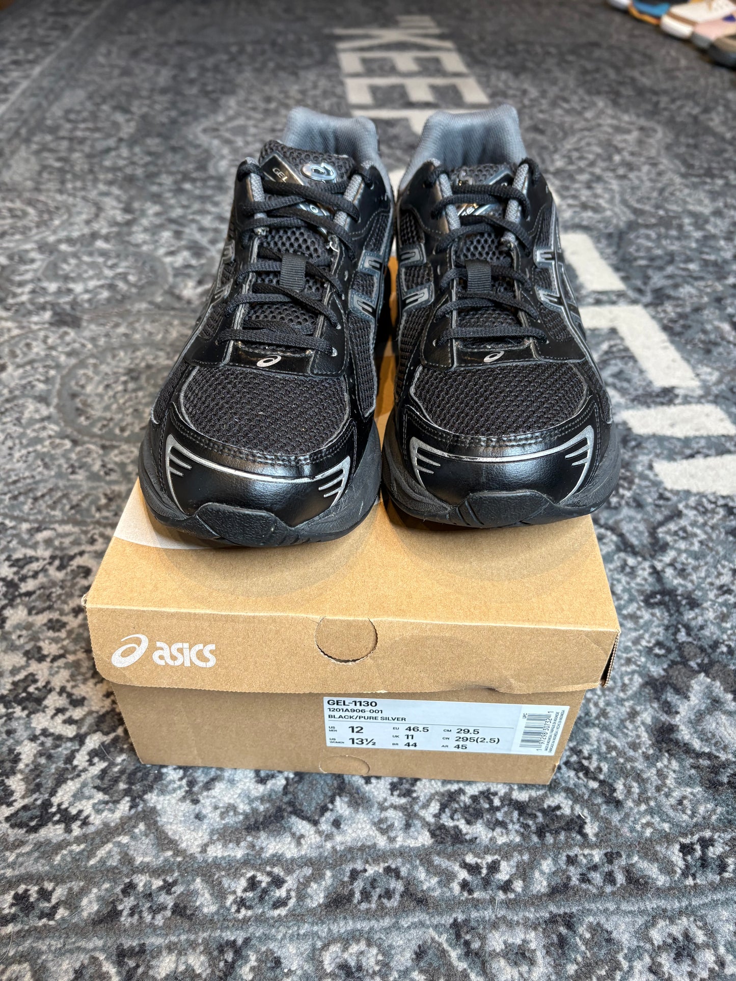 ASICS Gel-1130 “Black/Pure Silver” Clean Og Size 12