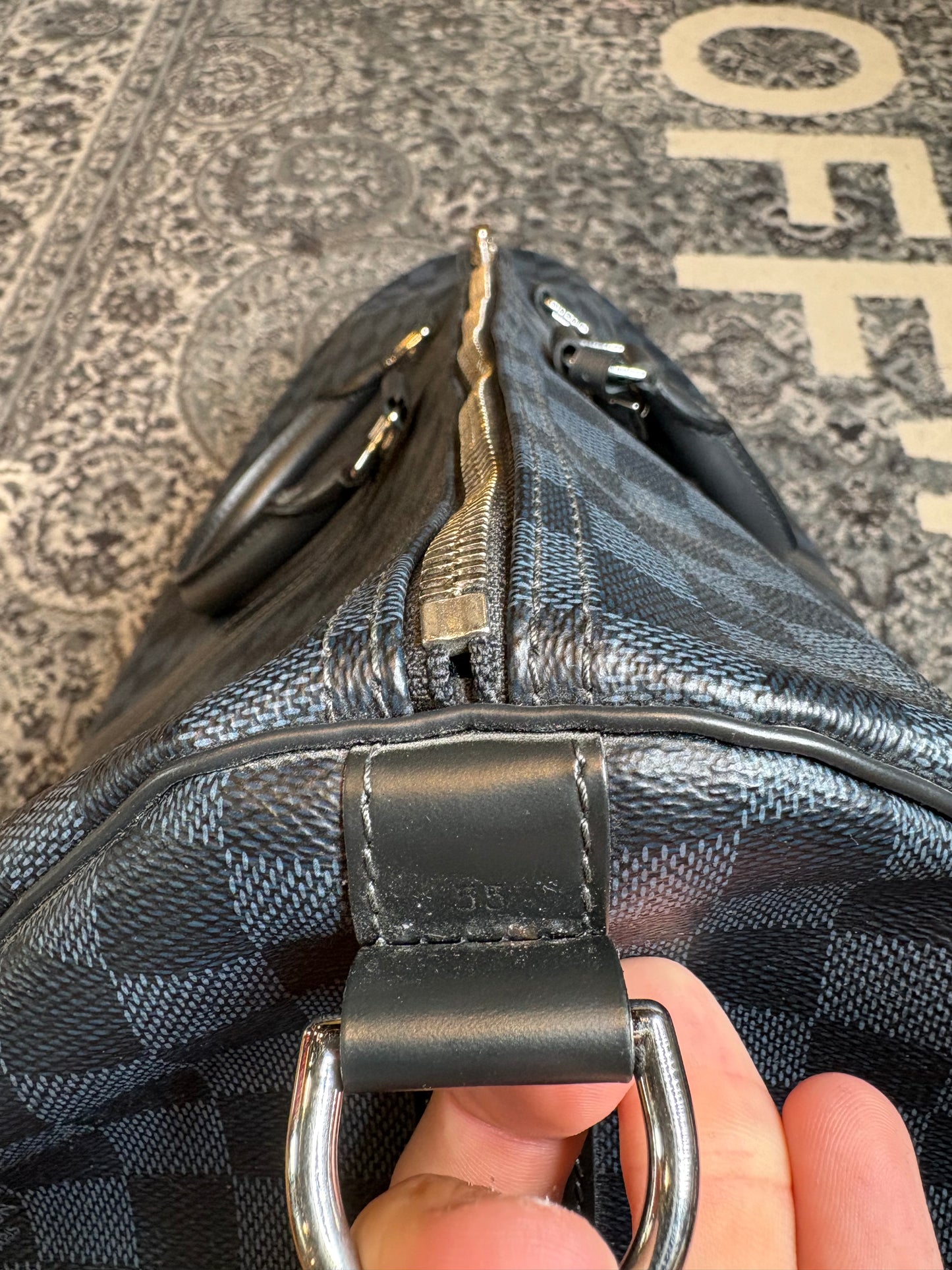 Louis Vuitton Duffle Black PO Size 55