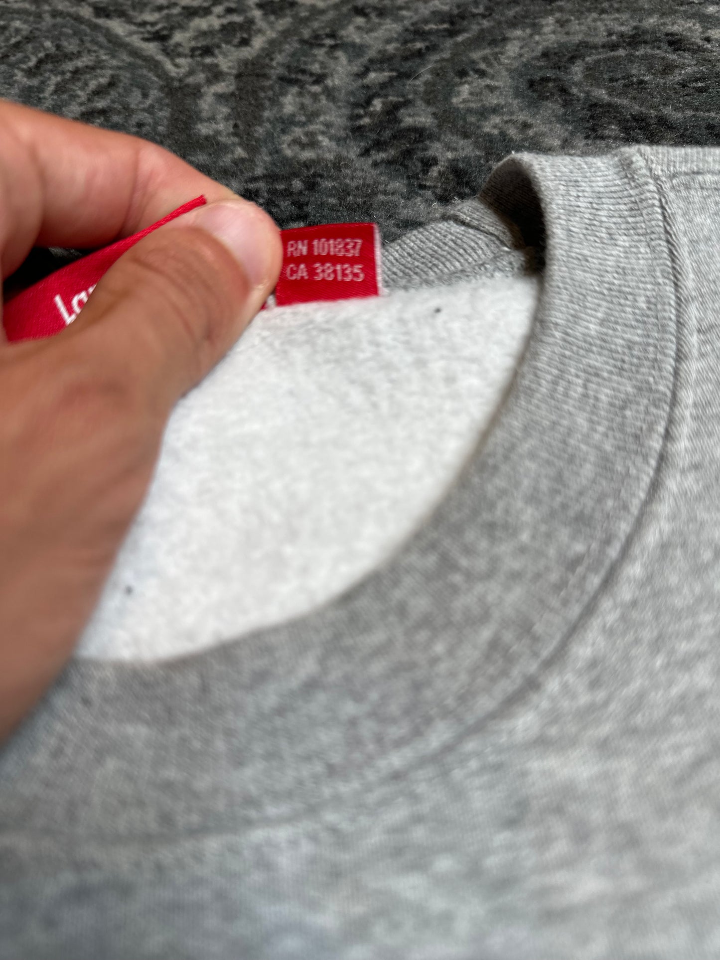 Supreme Plaid Arc Crewneck Heather Gray Size L