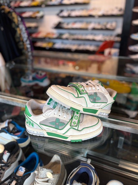 Louis Vuitton Trainer Green/White PO NB Size 9.5