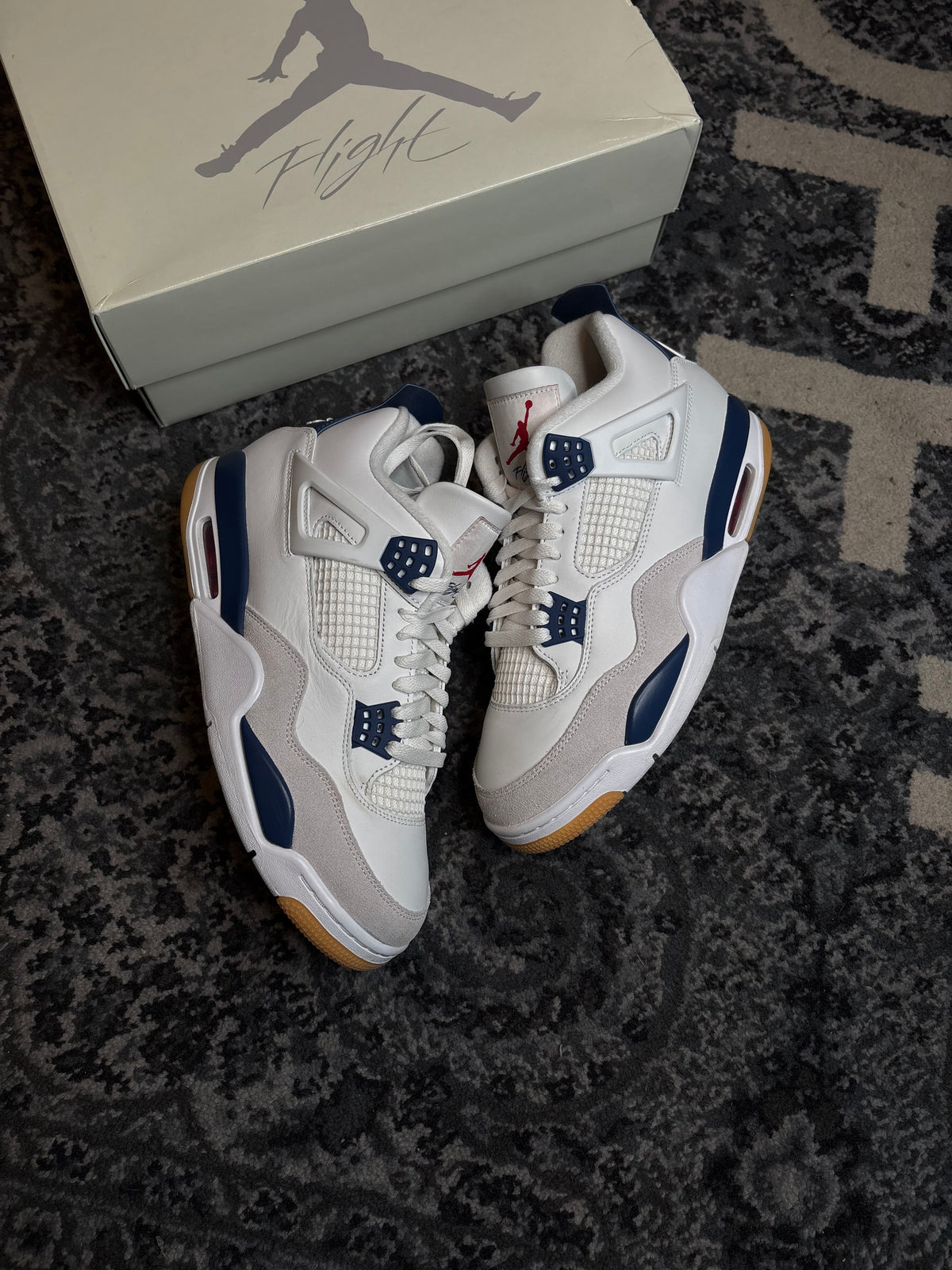 Jordan 4 Retro Sb “Navy” Clean Og Size 10