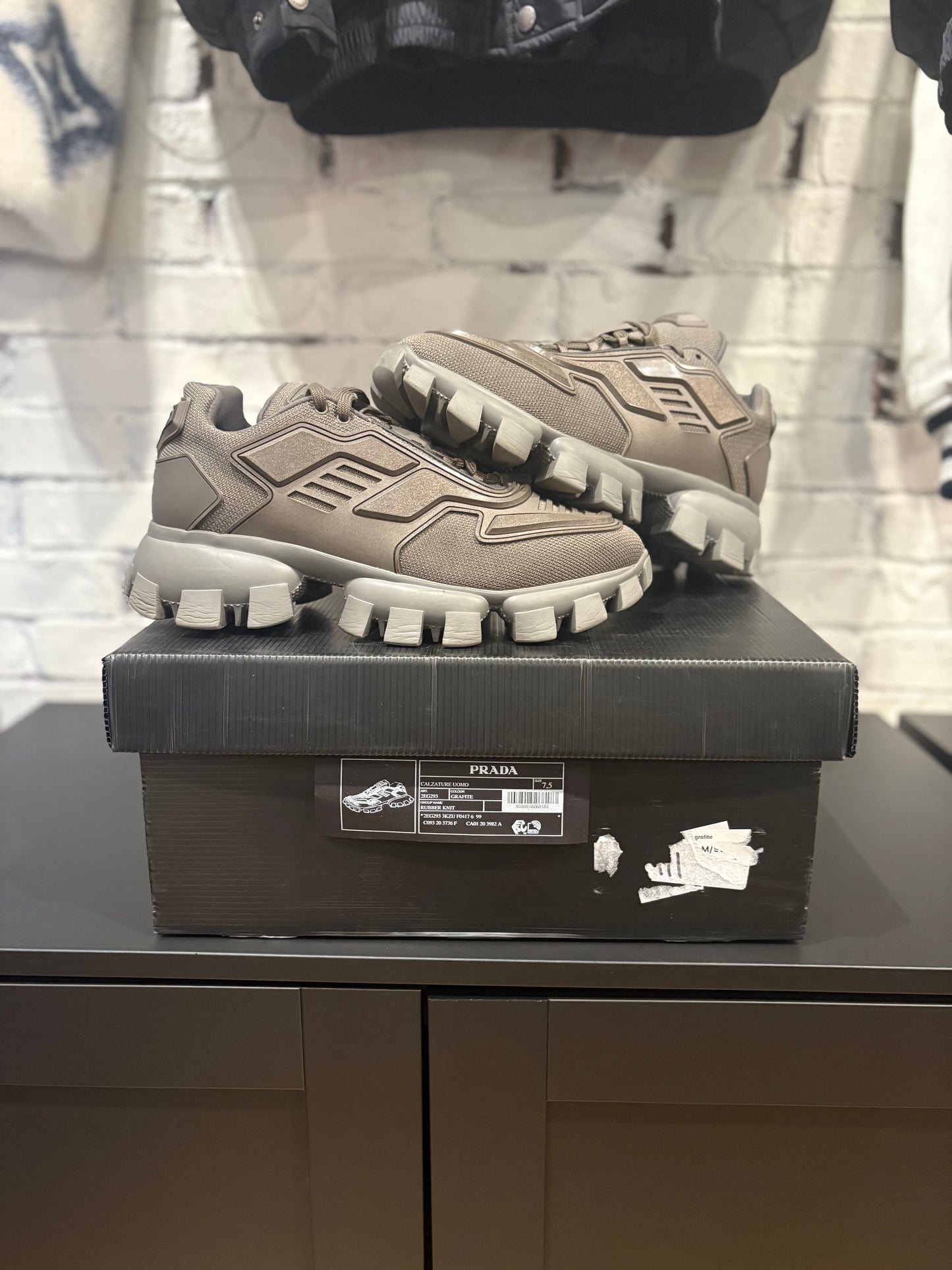 Prada Cloudbust Thunder Gray PO Size 7.5