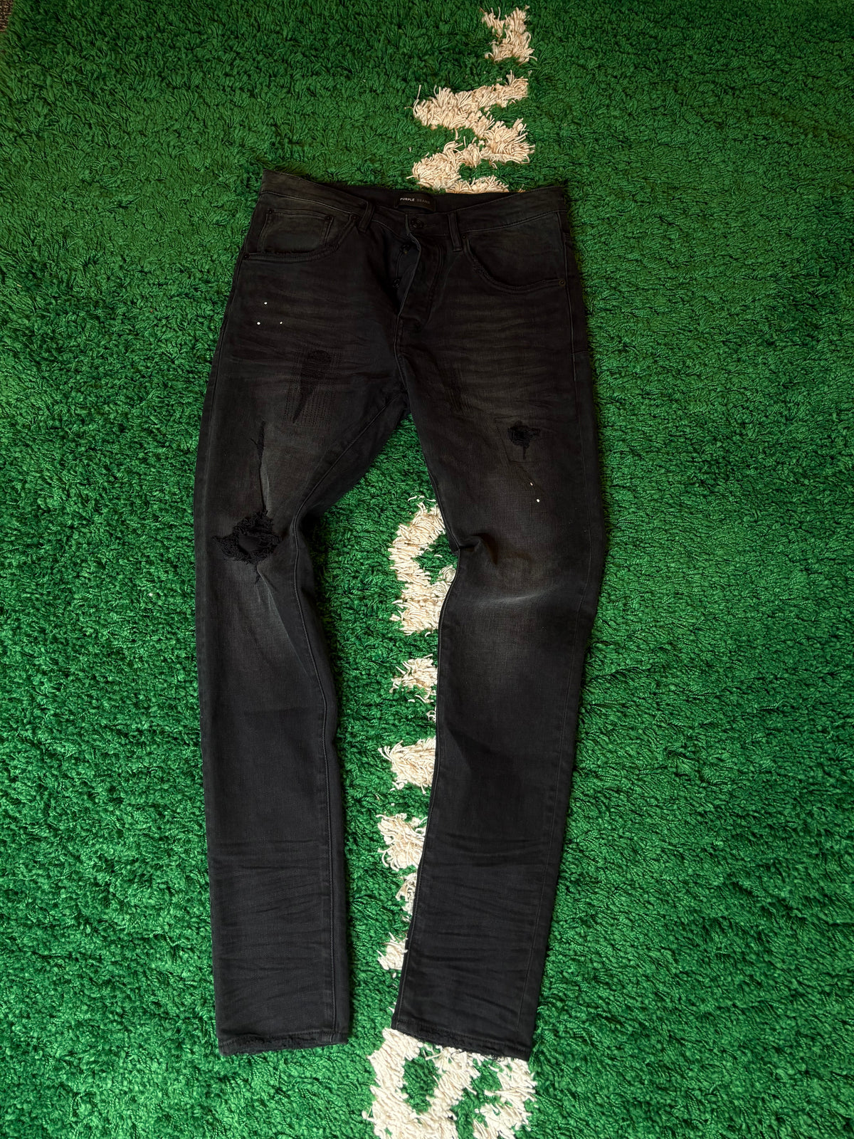 Purple Jeans Black Size 32