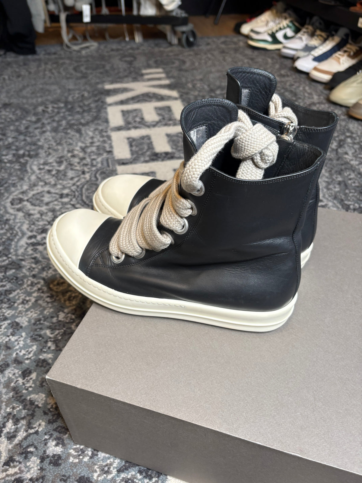 Rick Owens Porterville Jumbolaced High “Black” Clean Og Size 12(45 EU)
