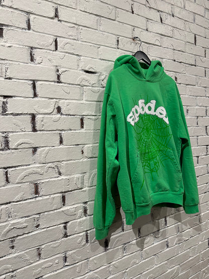 Sp5der Hoodie “Stone Slime Green” Size M DS