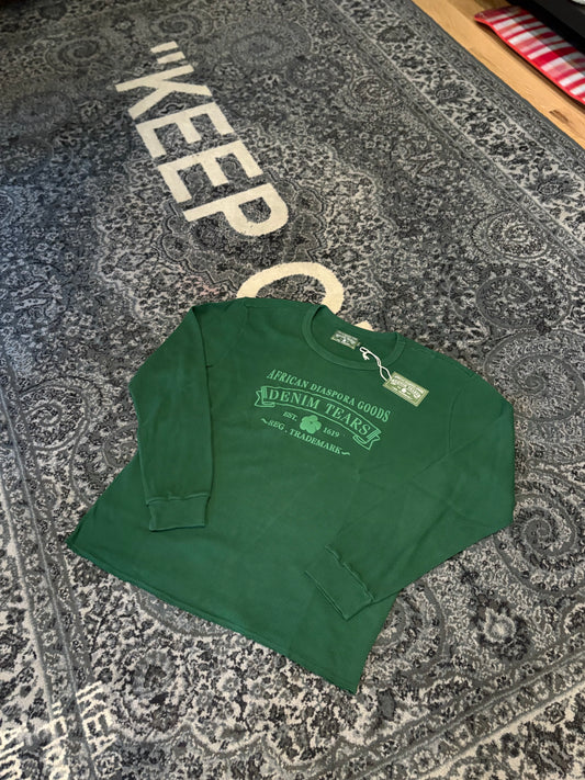 Denim Tears Green Thermal Long Sleeve DS