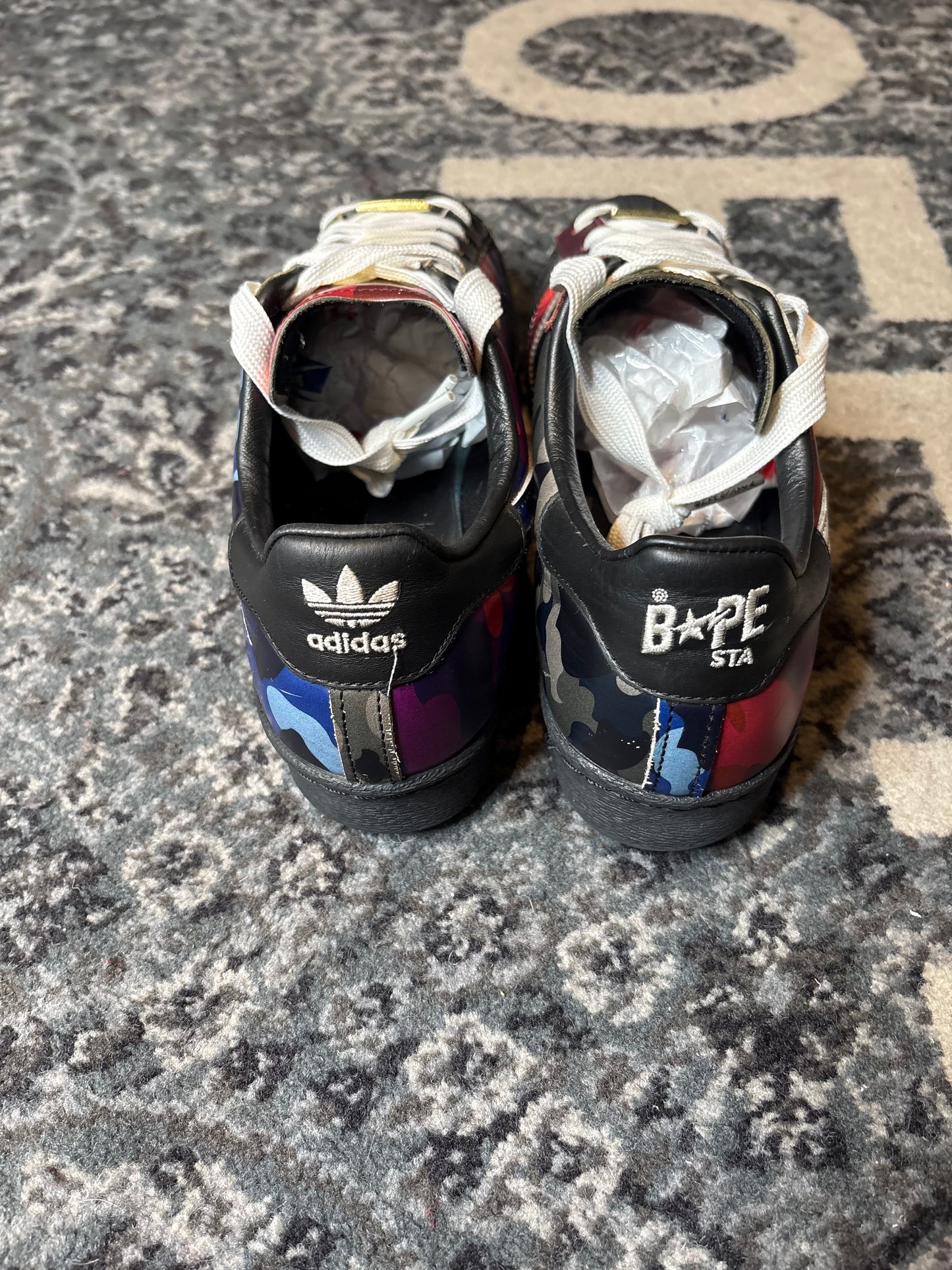 Adidas Superstar 80s Bape Multi Camo Clean Nb Size 10.5