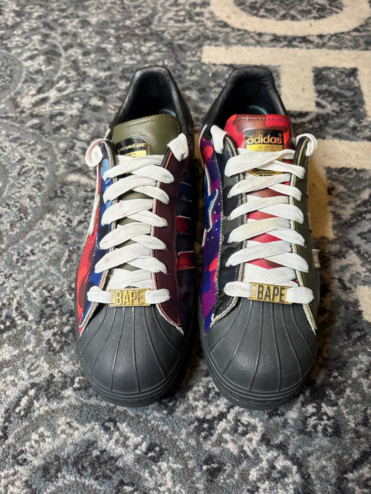 Adidas Superstar 80s Bape Multi Camo Clean Nb Size 10.5