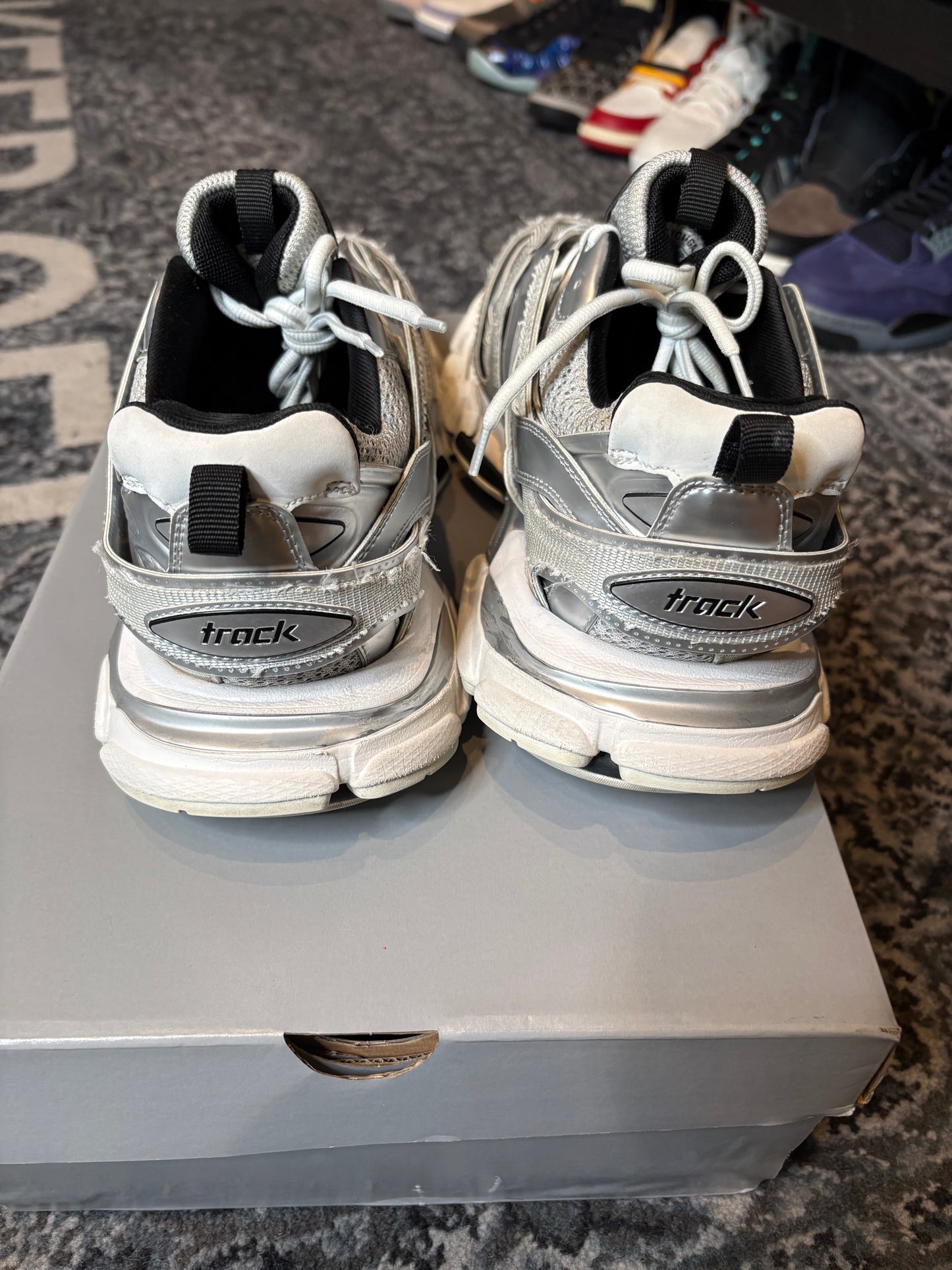 Balenciaga Track “Metallic Mesh Silver And White” Po Og Size 11(44 EU)