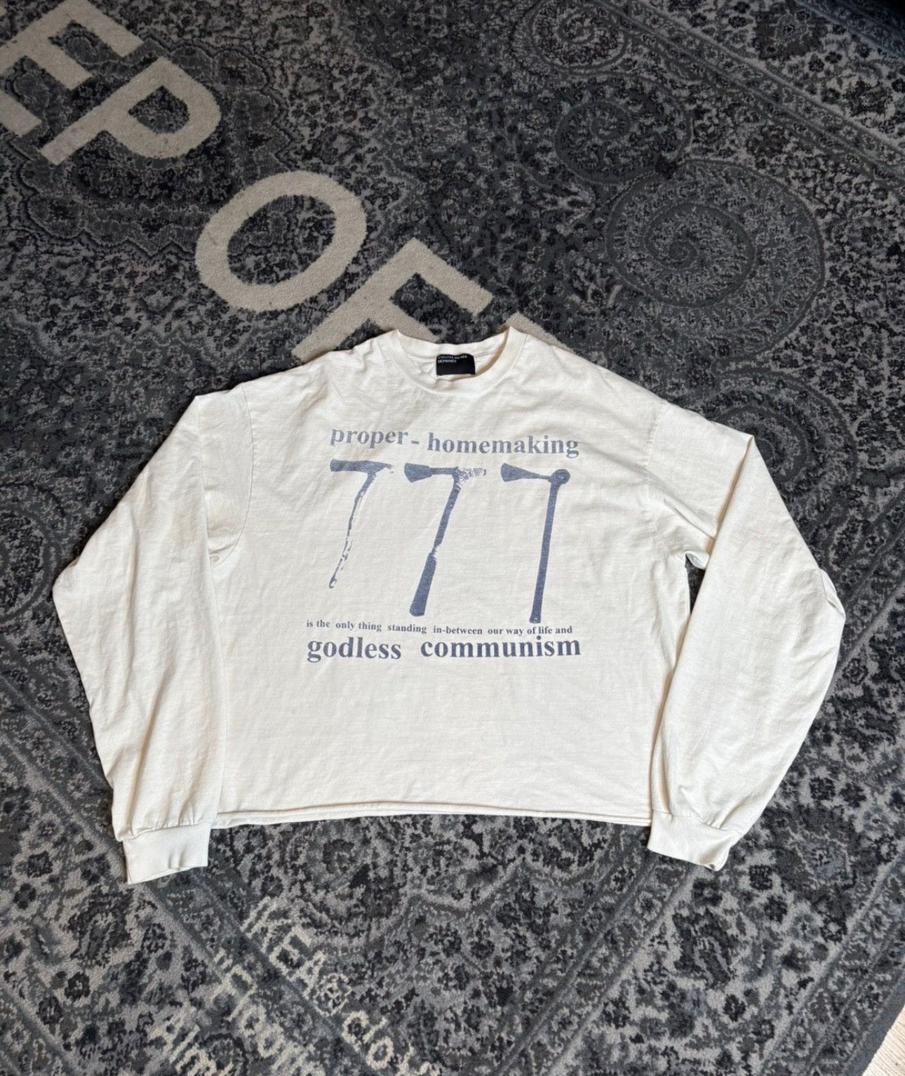 Enchants Riches Deprimes Long Sleeve Cream Size Medium
