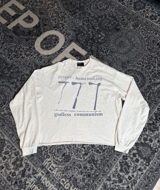 Enchants Riches Deprimes Long Sleeve Cream Size Medium