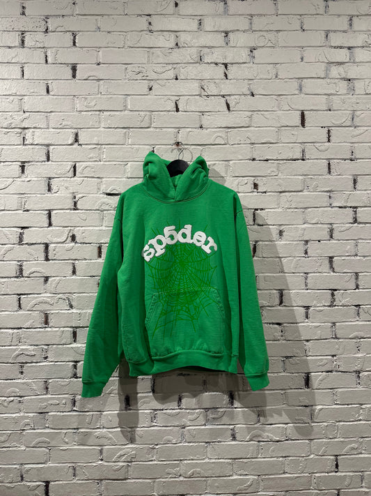 Sp5der Hoodie “Stone Slime Green” Size M DS