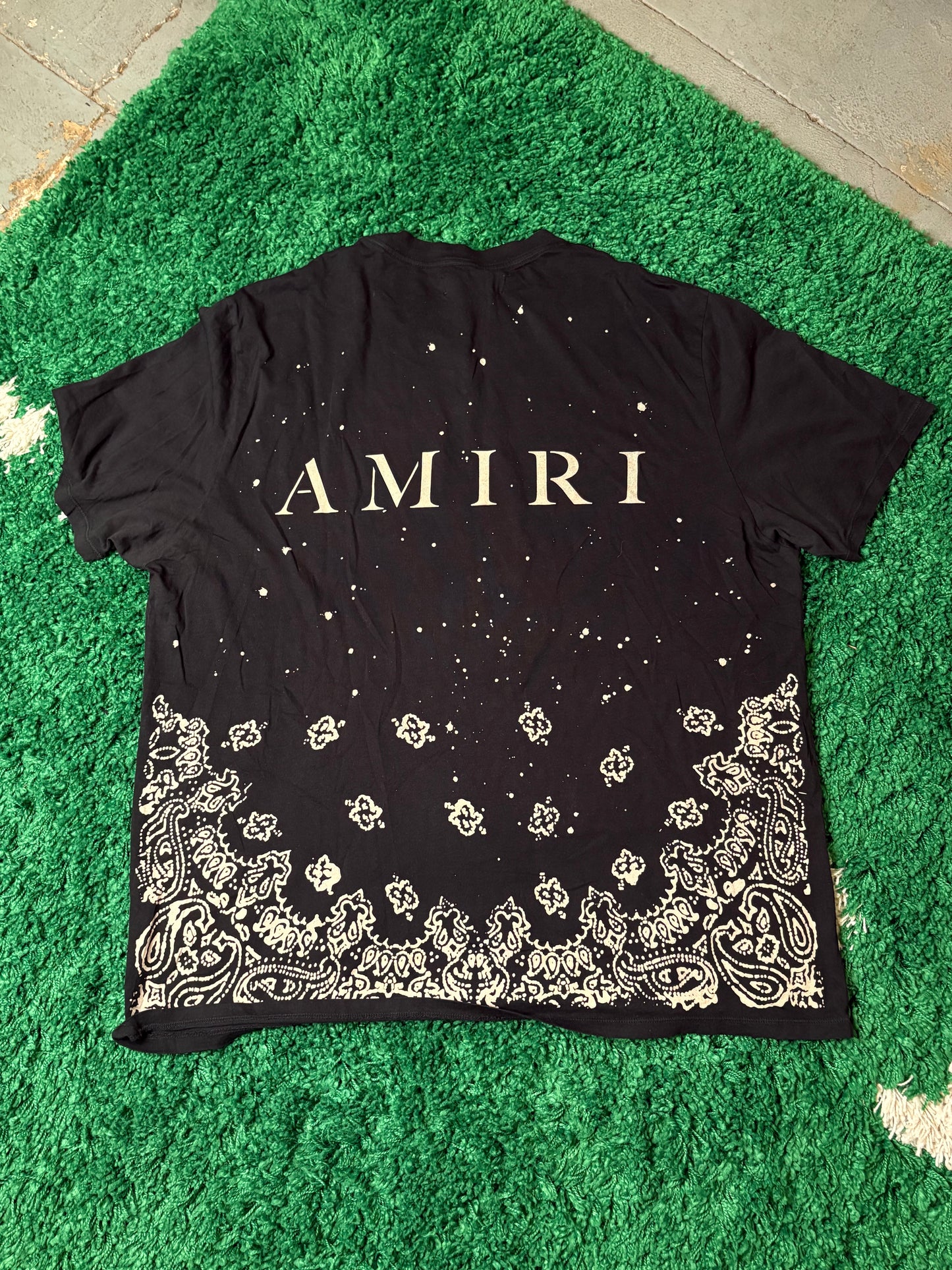 Amiri Paisley Tee Black Size XXL