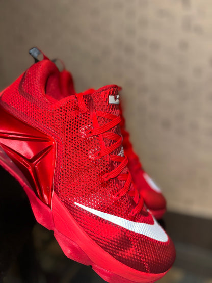 Lebron XII Low “University Red” Size 11.5 VNDS RB