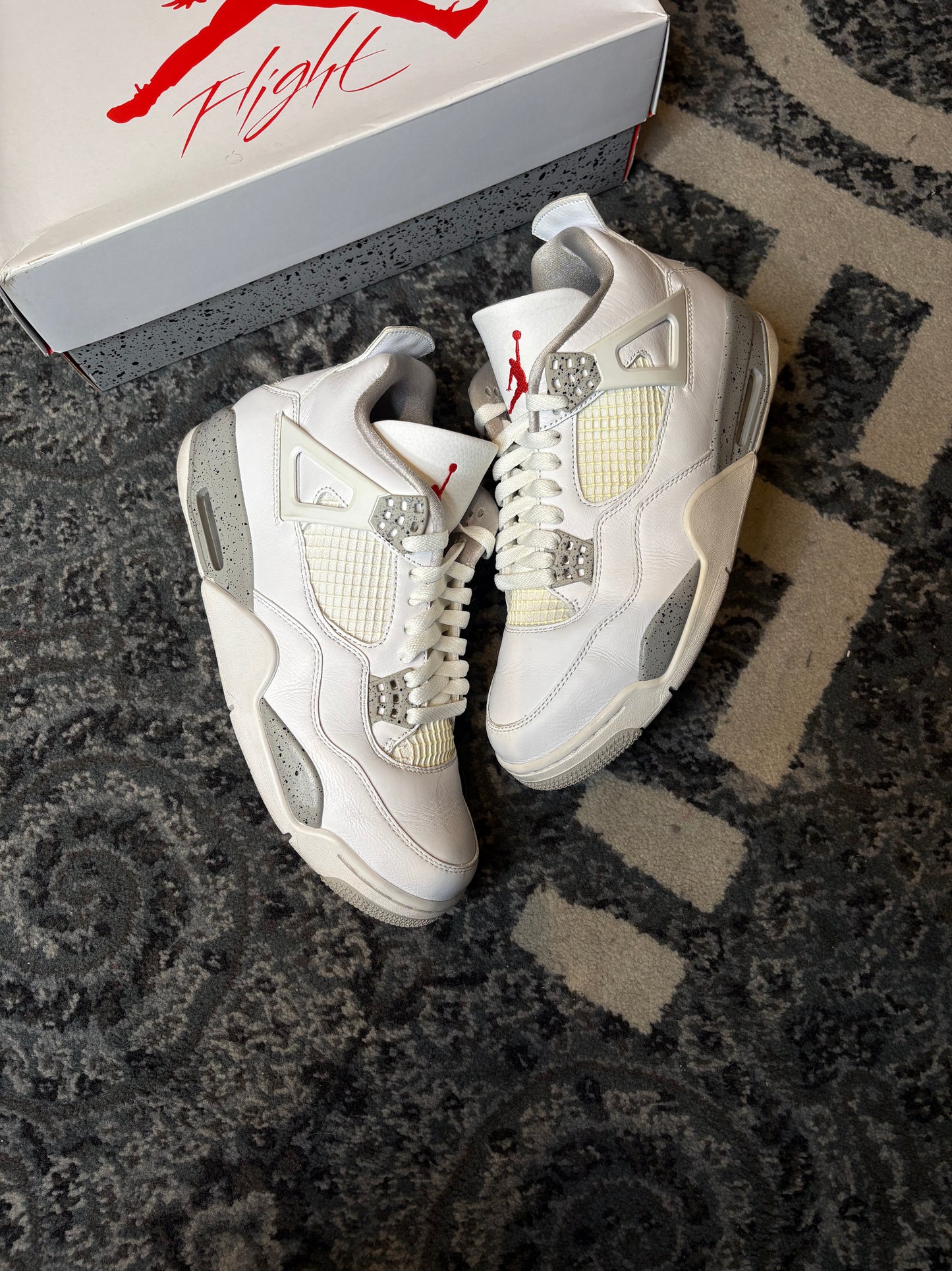 Jordan 4 Retro “White Oreo” Clean Og Size 9.5