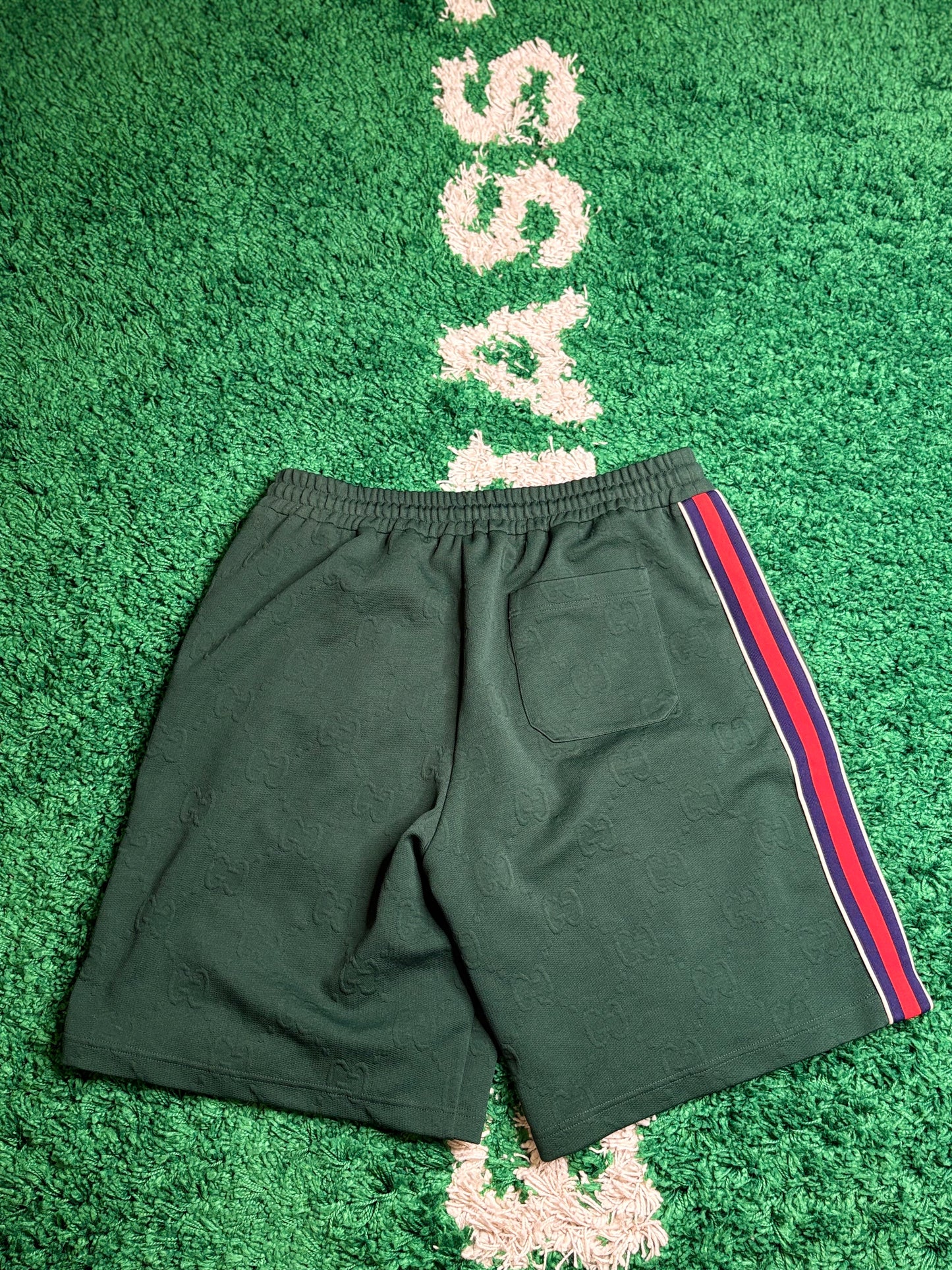 Gucci Green Monogram Sweat Shorts Size XXXL