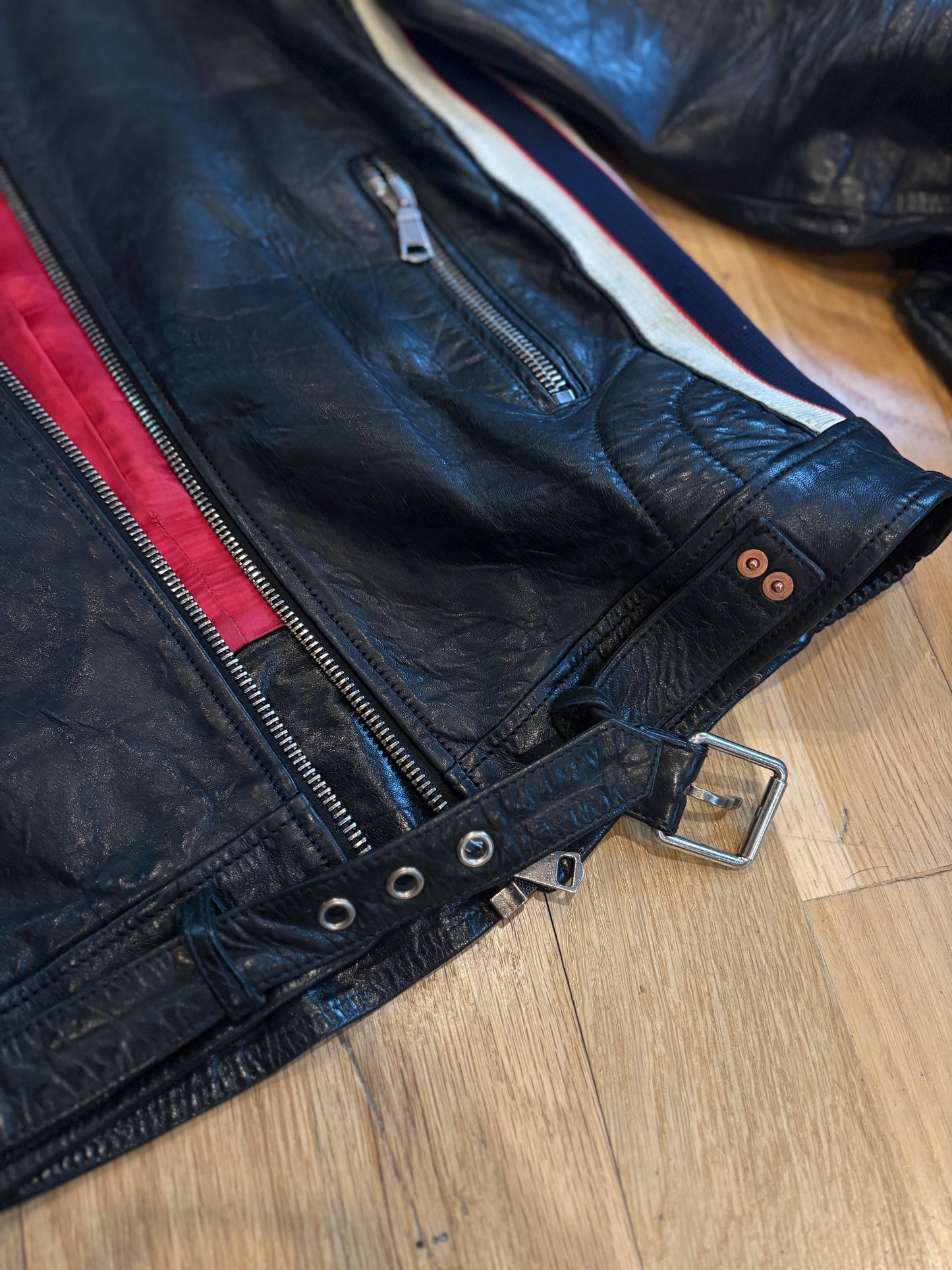 Gucci Leather Moto Jacket Size 48