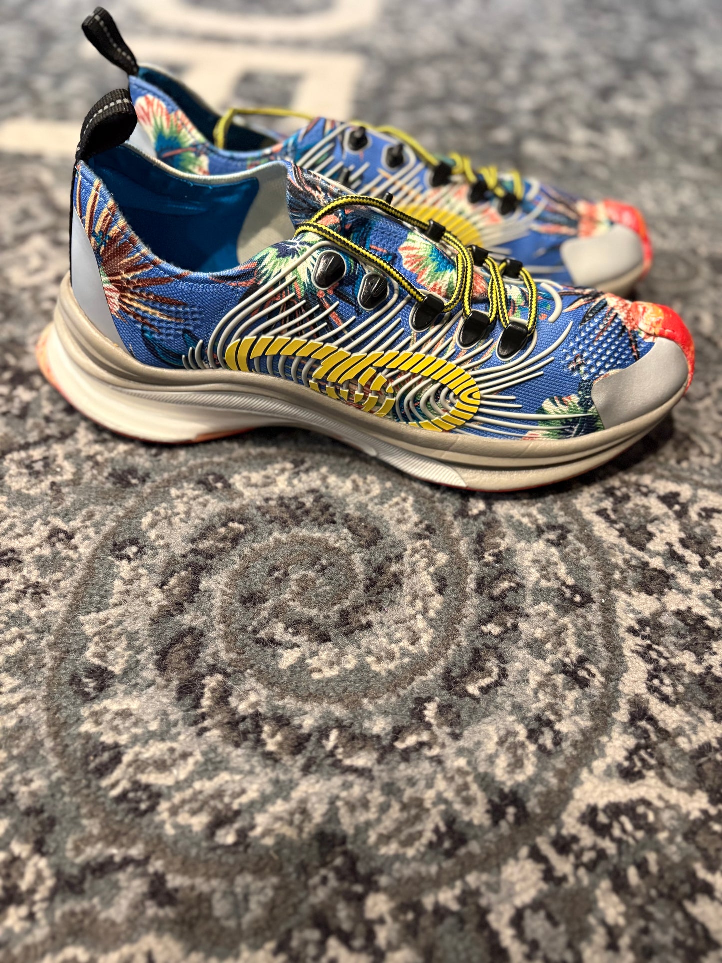 Gucci Run Sneaker “Marble and Floral” NB CLEAN SIZE 10G Fits 10.5