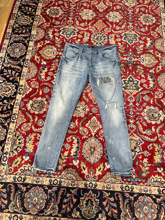 Purple Jeans Bandana Size 36