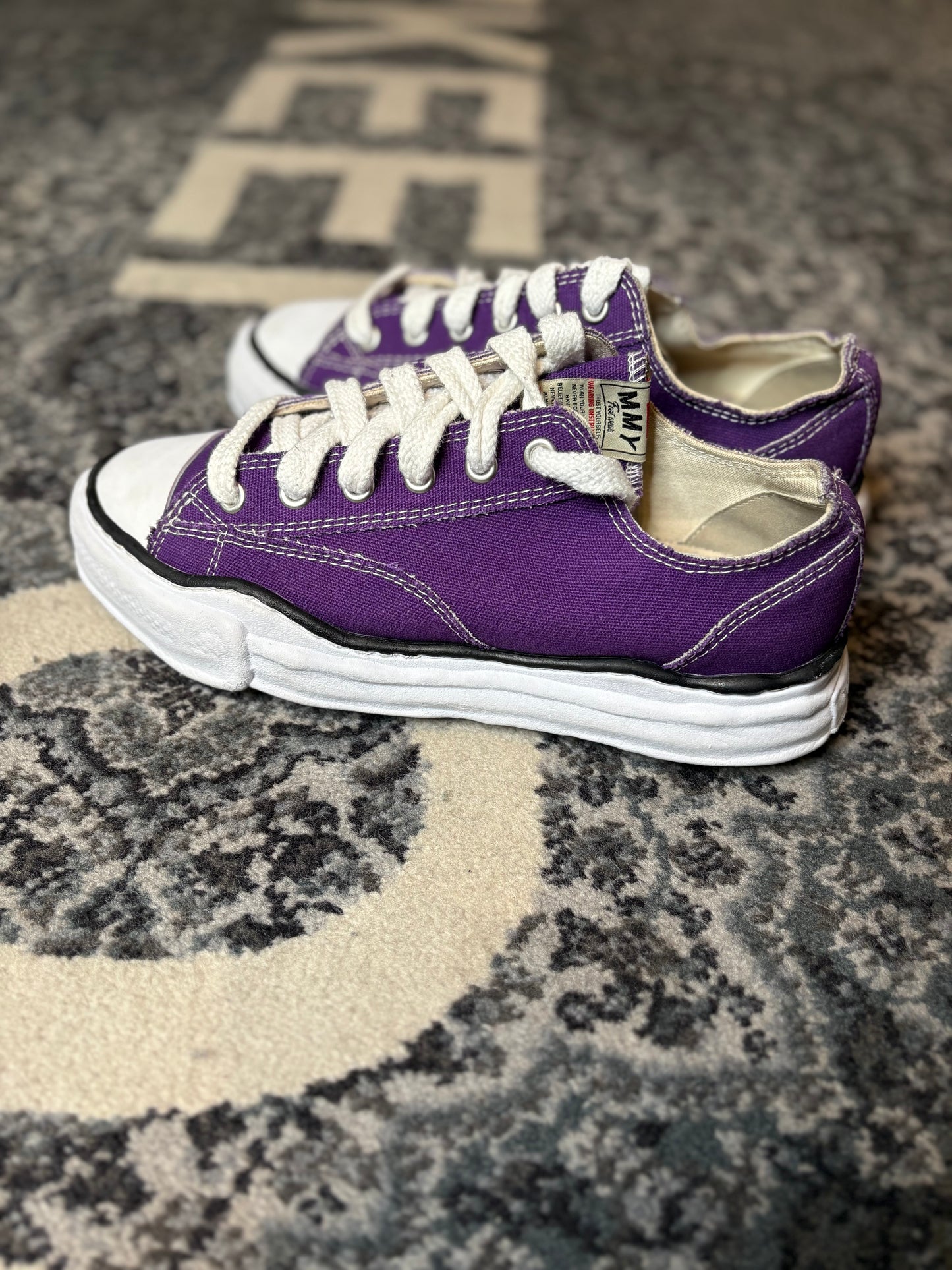 Maison Mihara Yasuhiro Peterson Og Sole Canvas Low “Purple” Clean Nb Size 11(44 EU)