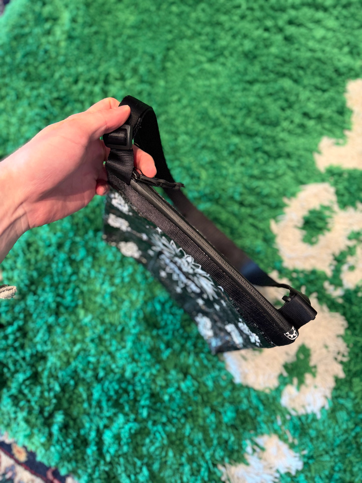 Supreme Bandana Tarp Side Bag Black