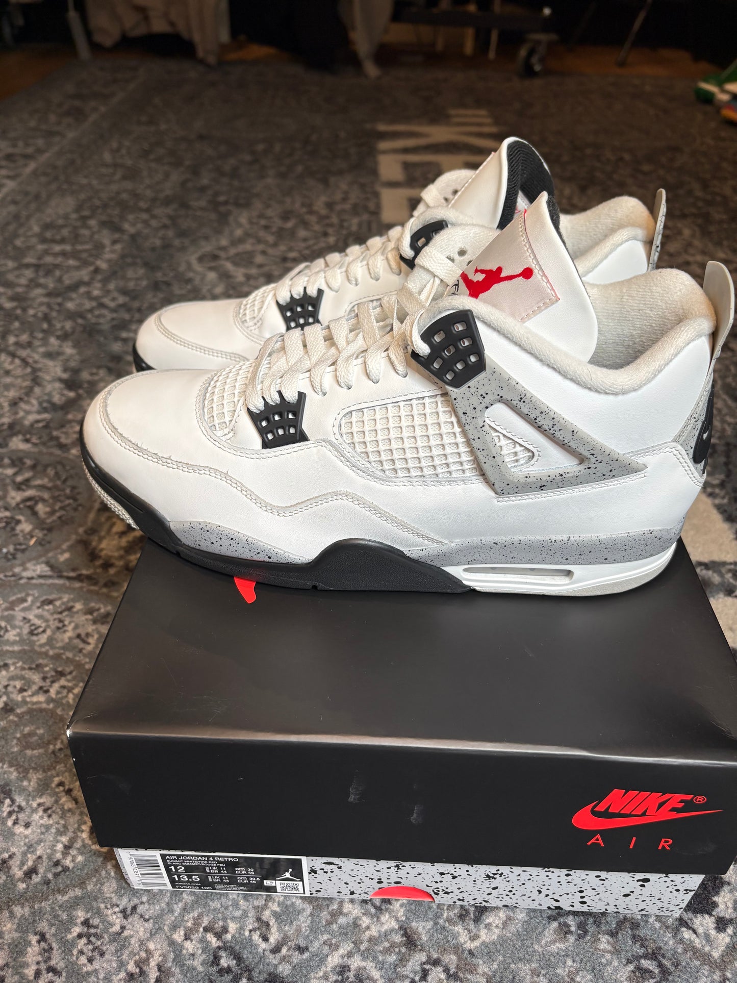 Jordan 4 Retro “White Cement” Clean Og Size 12