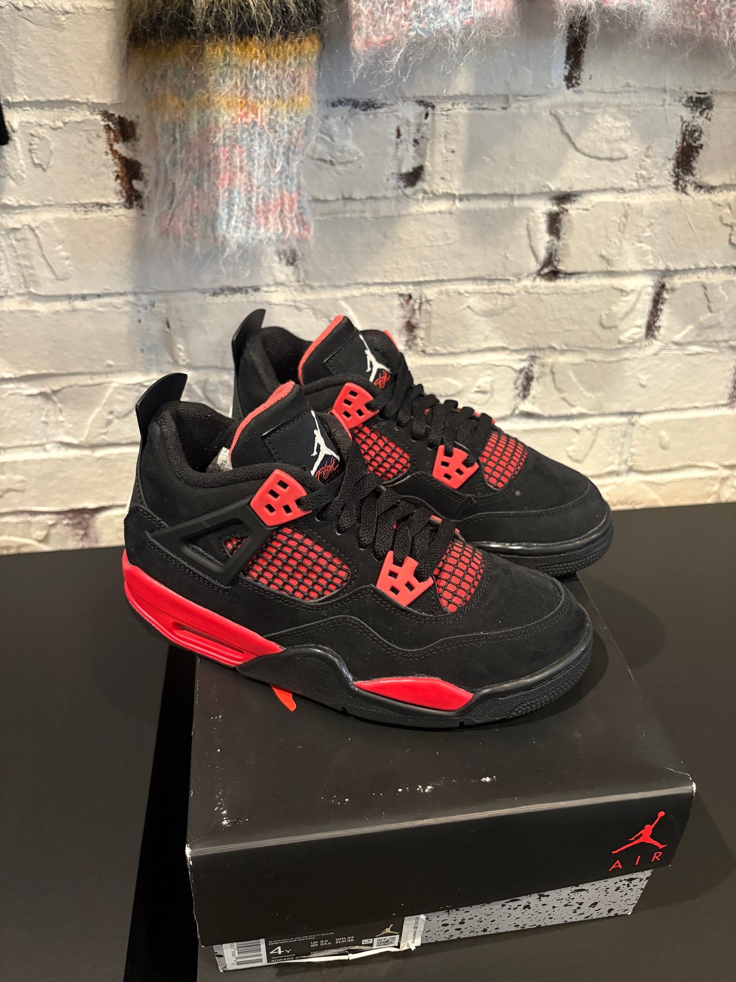 Jordan 4 Retro Red Thunder PO OG Size 4y