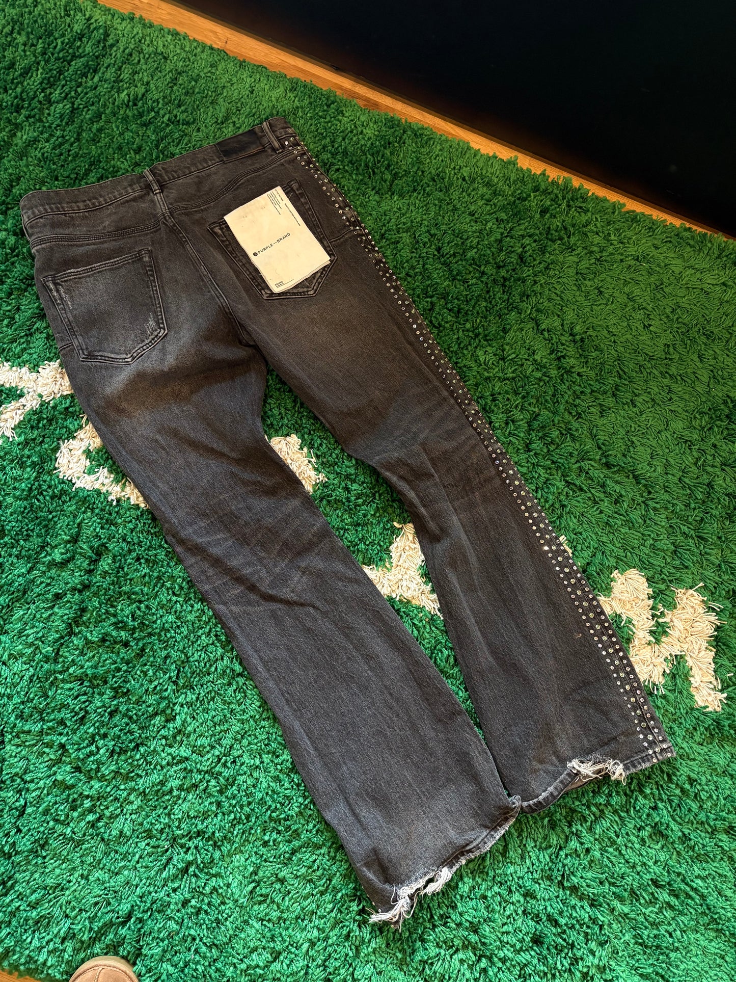 Purple Jeans Black Flared Size 36