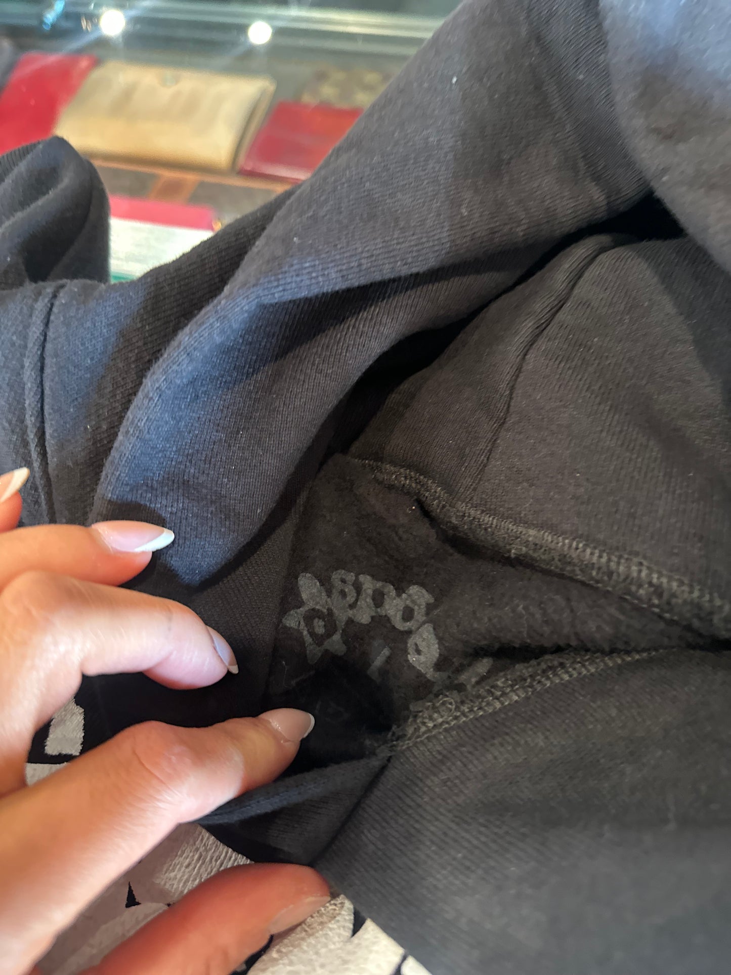 Sp5der Hoodie Black Size Large