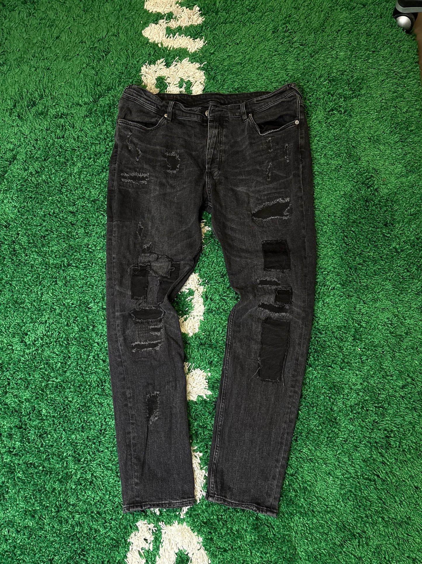 Ksubi Jeans Black Distressed Size 40