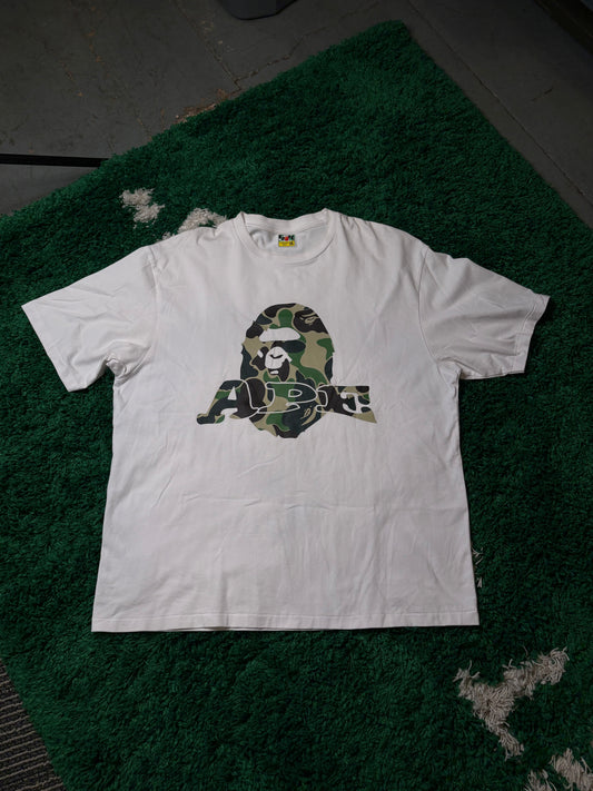 Bape White Camo Ape Head Tee Size XXL