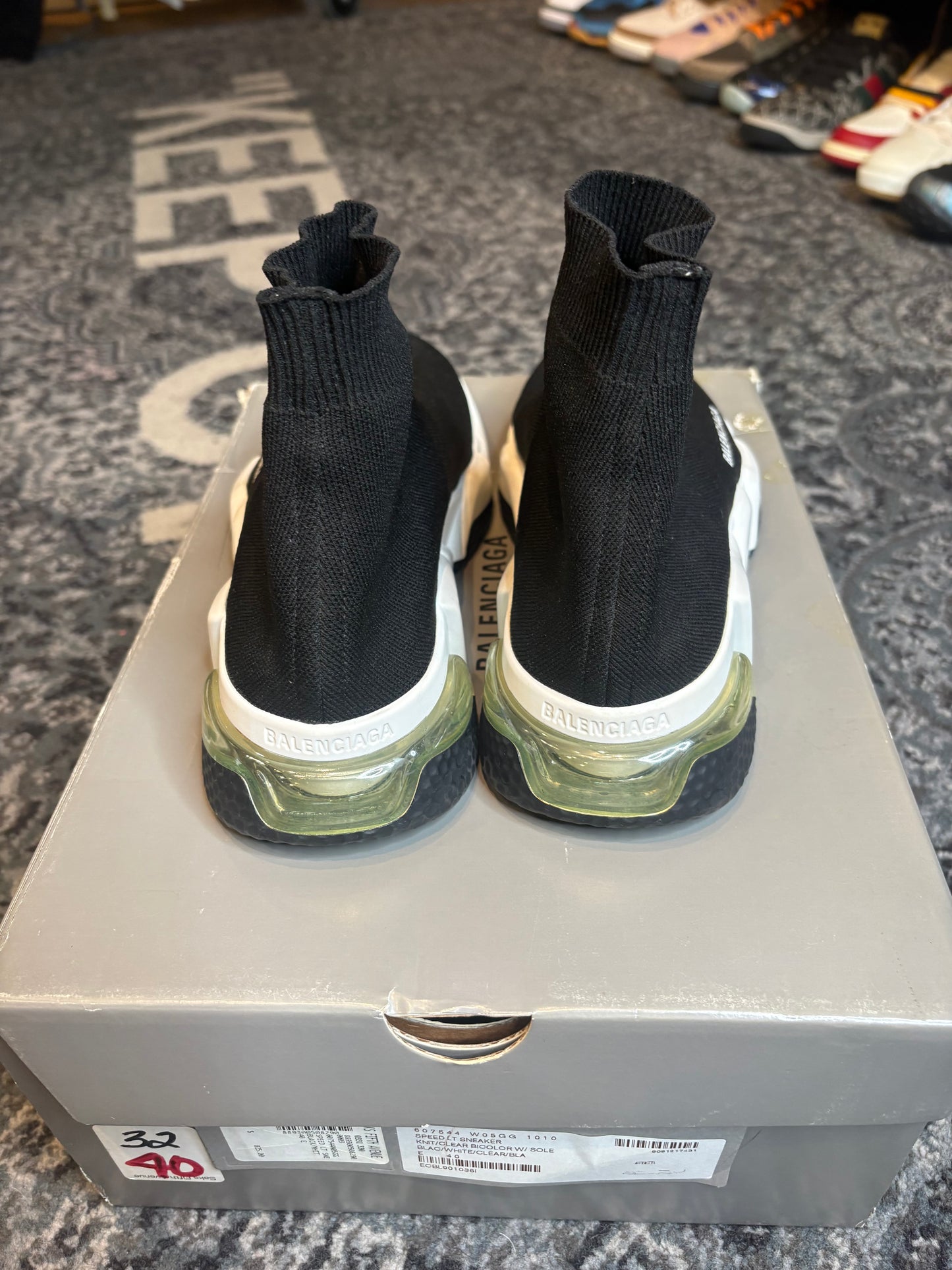 Balenciaga Speed Trainer “Black White” Clean Og Size 7(40 EU)