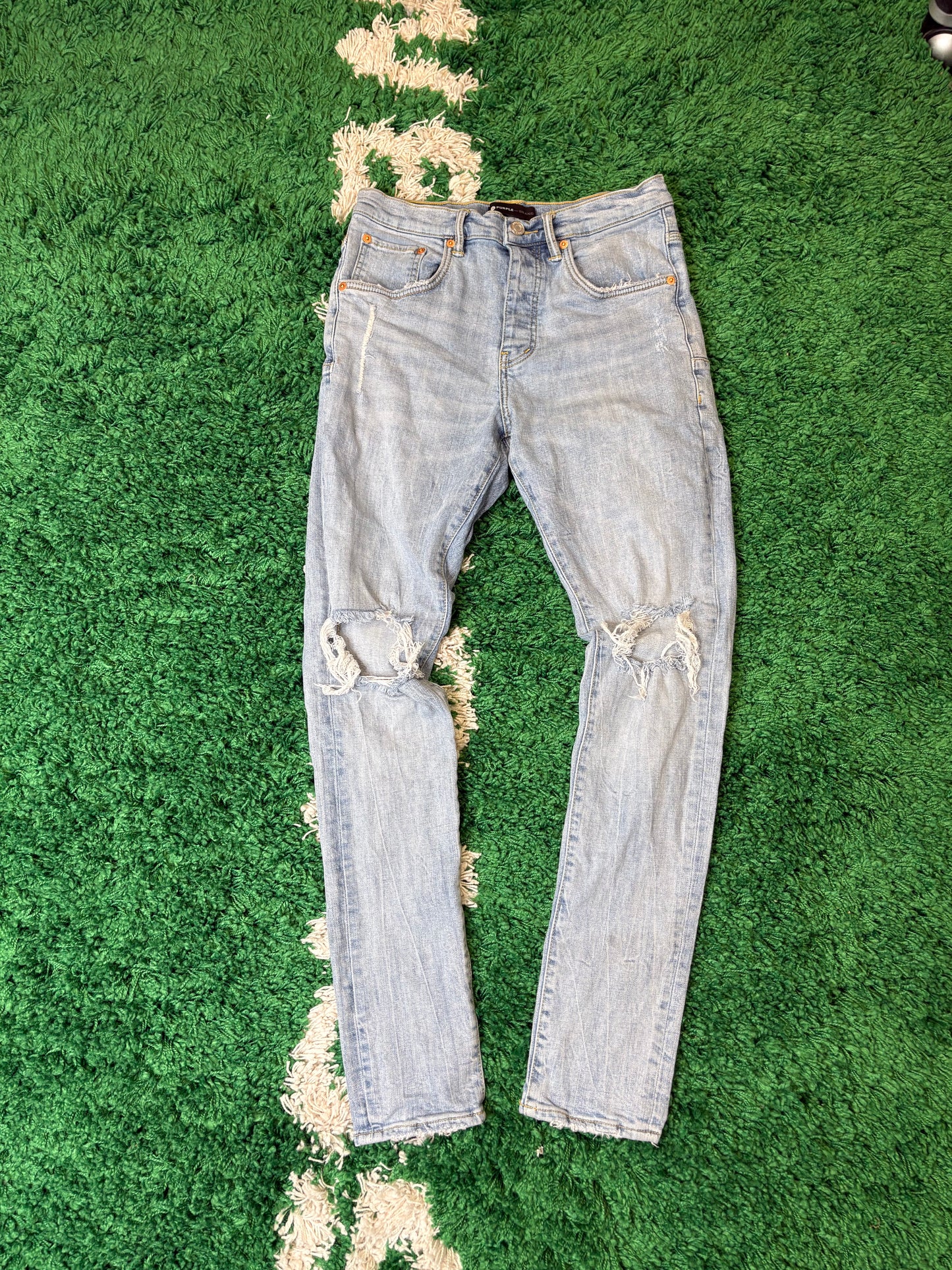 Purple Jeans Light Wash Size 31