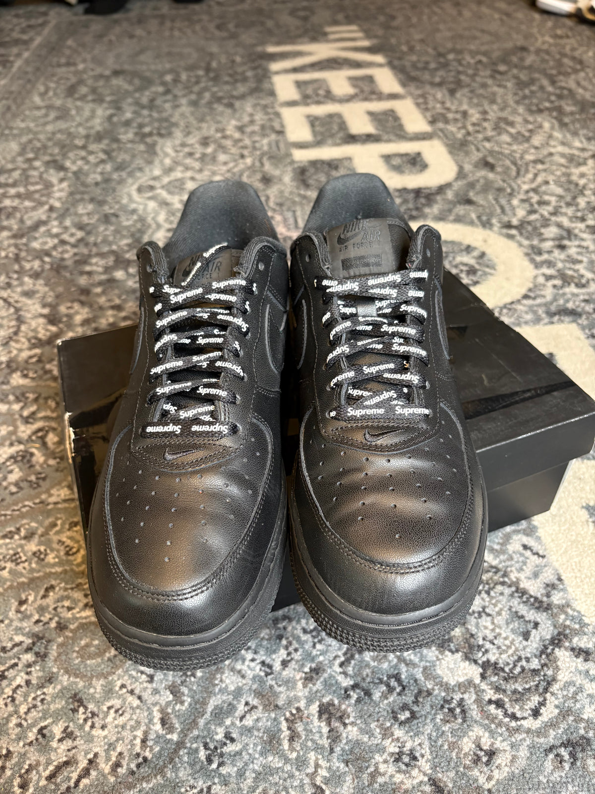 Nike Air Force 1 Supreme “Black” Clean Og Size 10.5