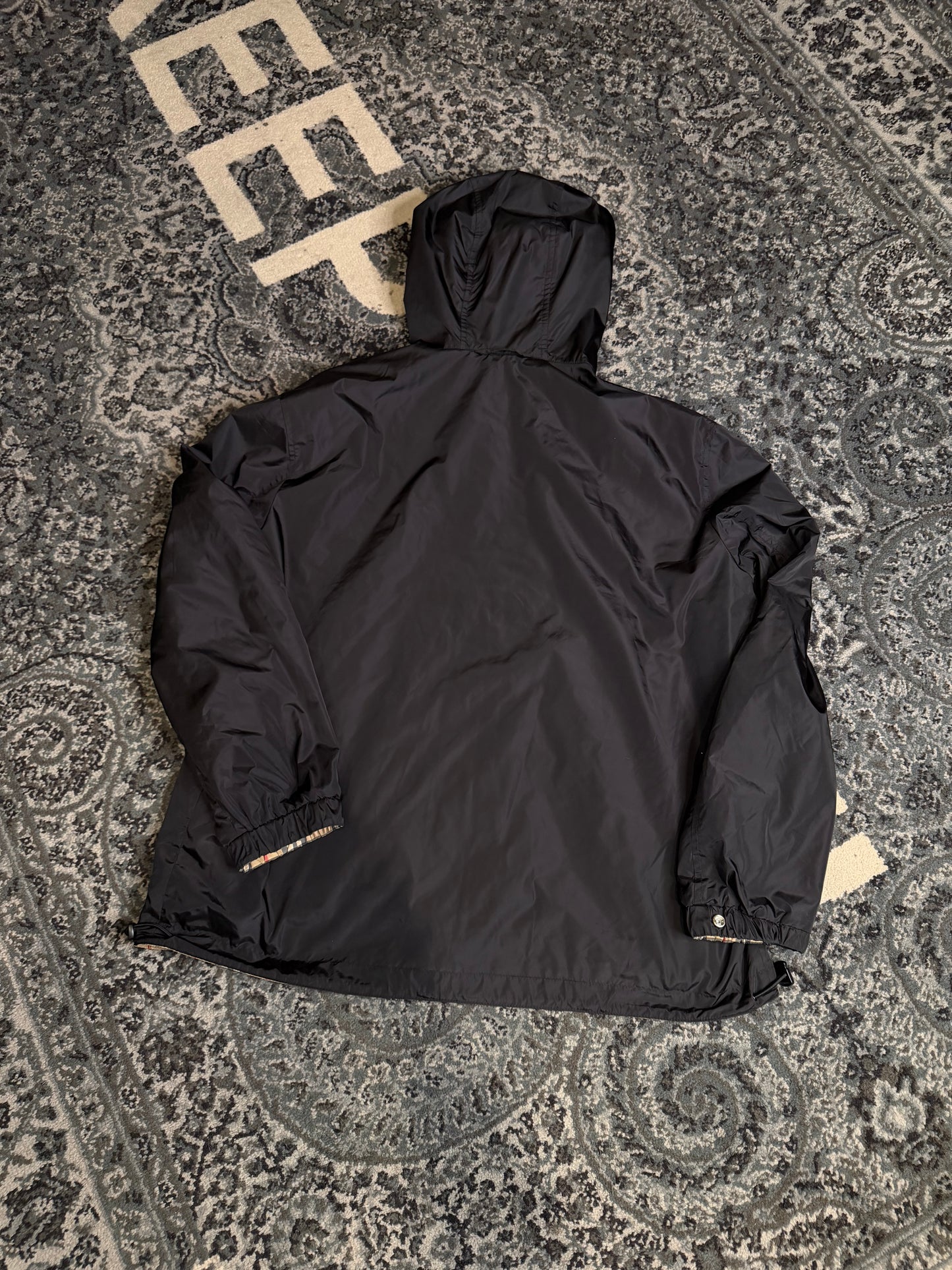 Burberry Reversible Check Hooded Jacket Size XXL
