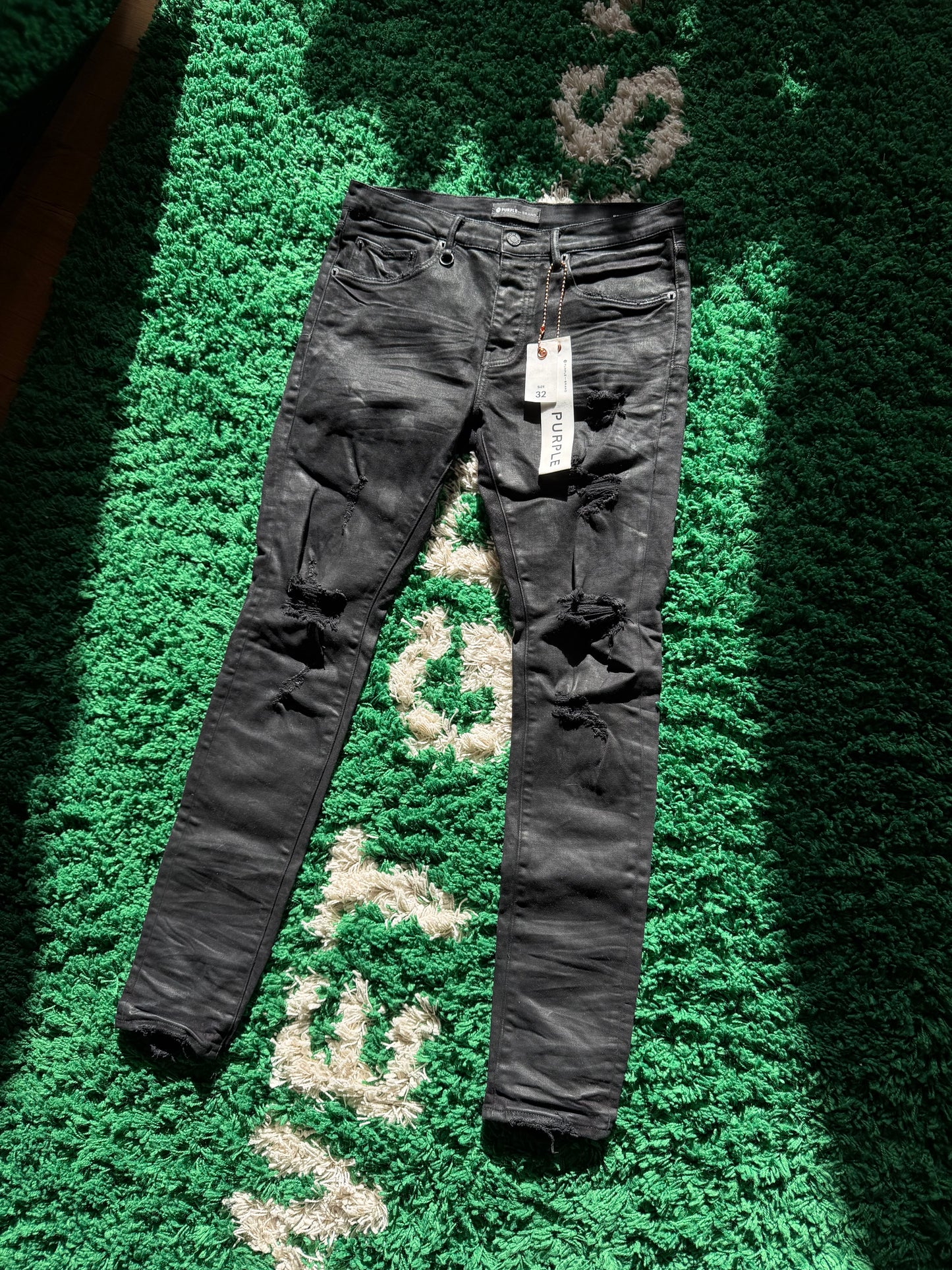 Purple Jeans Black Resin Size 32