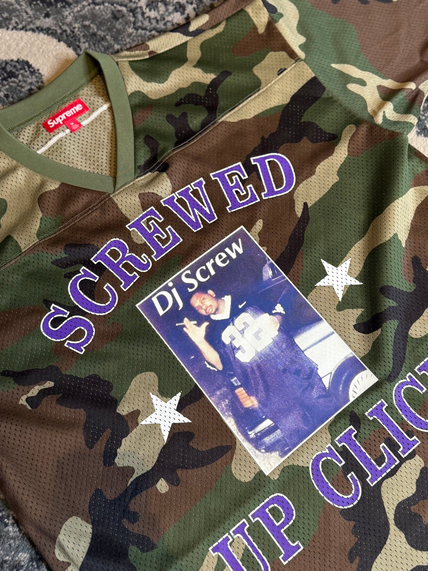 Supreme x DJ Screw Woodland Camo Jersey DS Size Medium