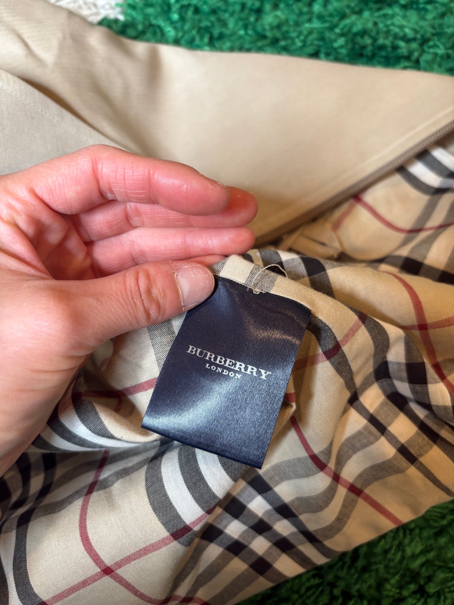 Burberry Tan Bomber Jacket Size Medium