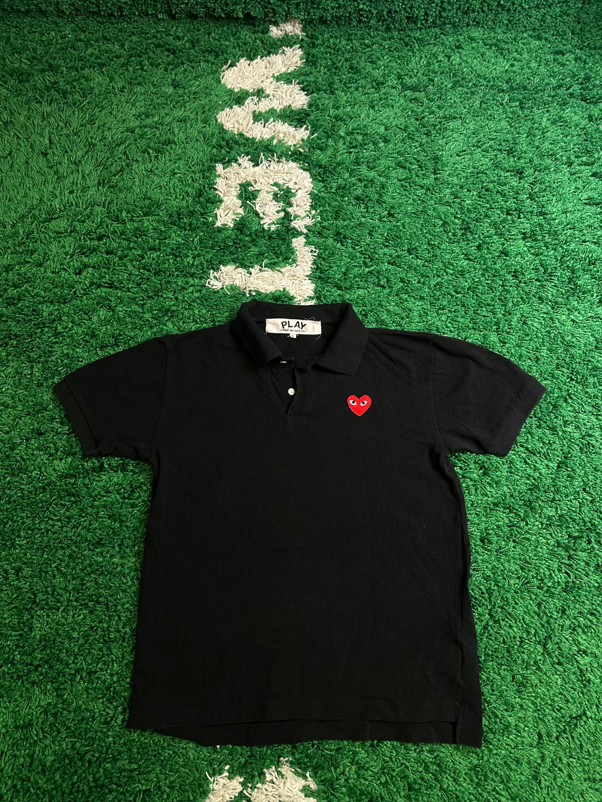 CDG Play Polo Black Size Large