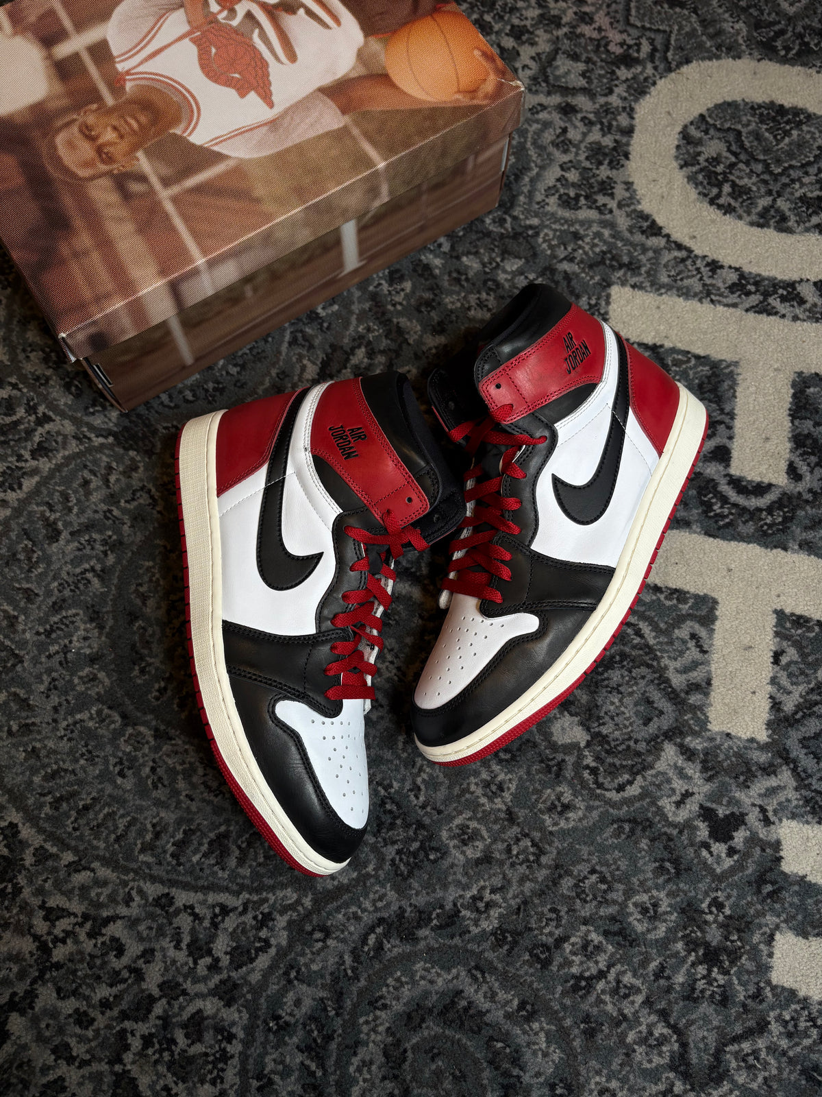 Jordan 1 Retro “Black Toe Reimagined” Clean Og Size 13