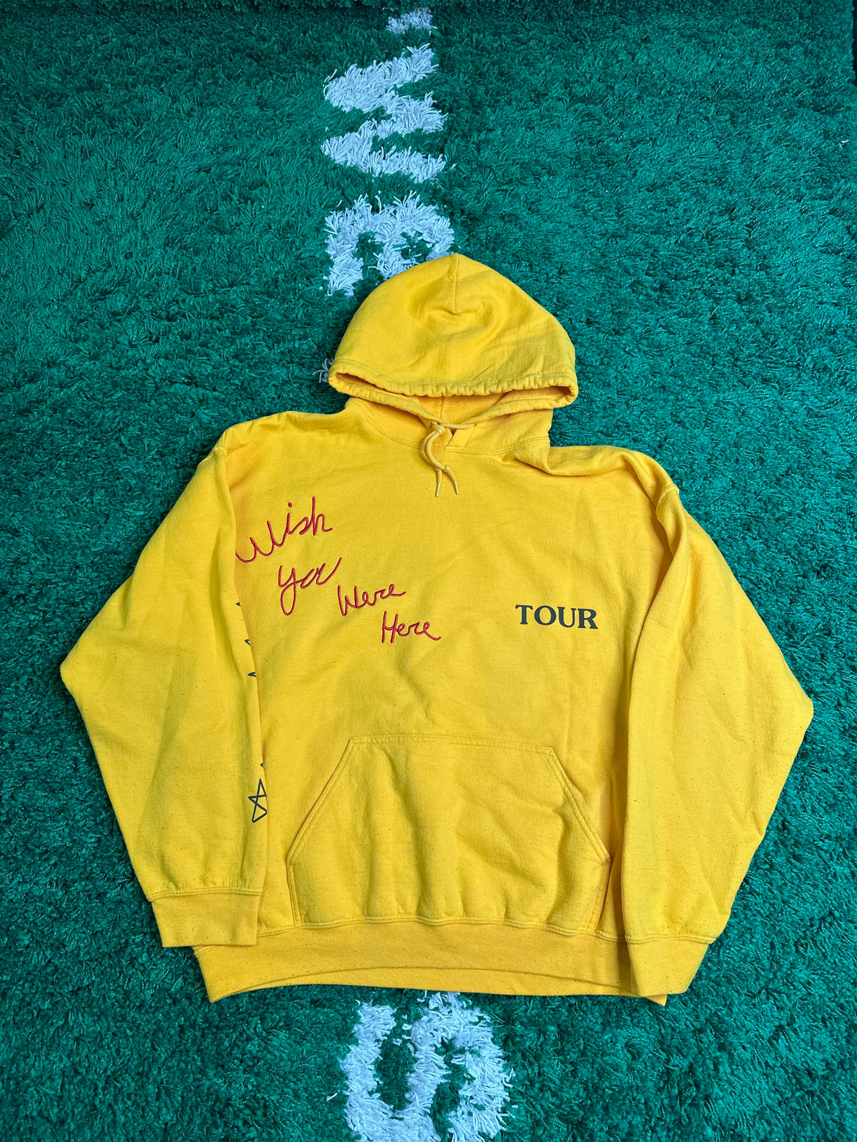 Astroworld Hoodie Yellow Size Large