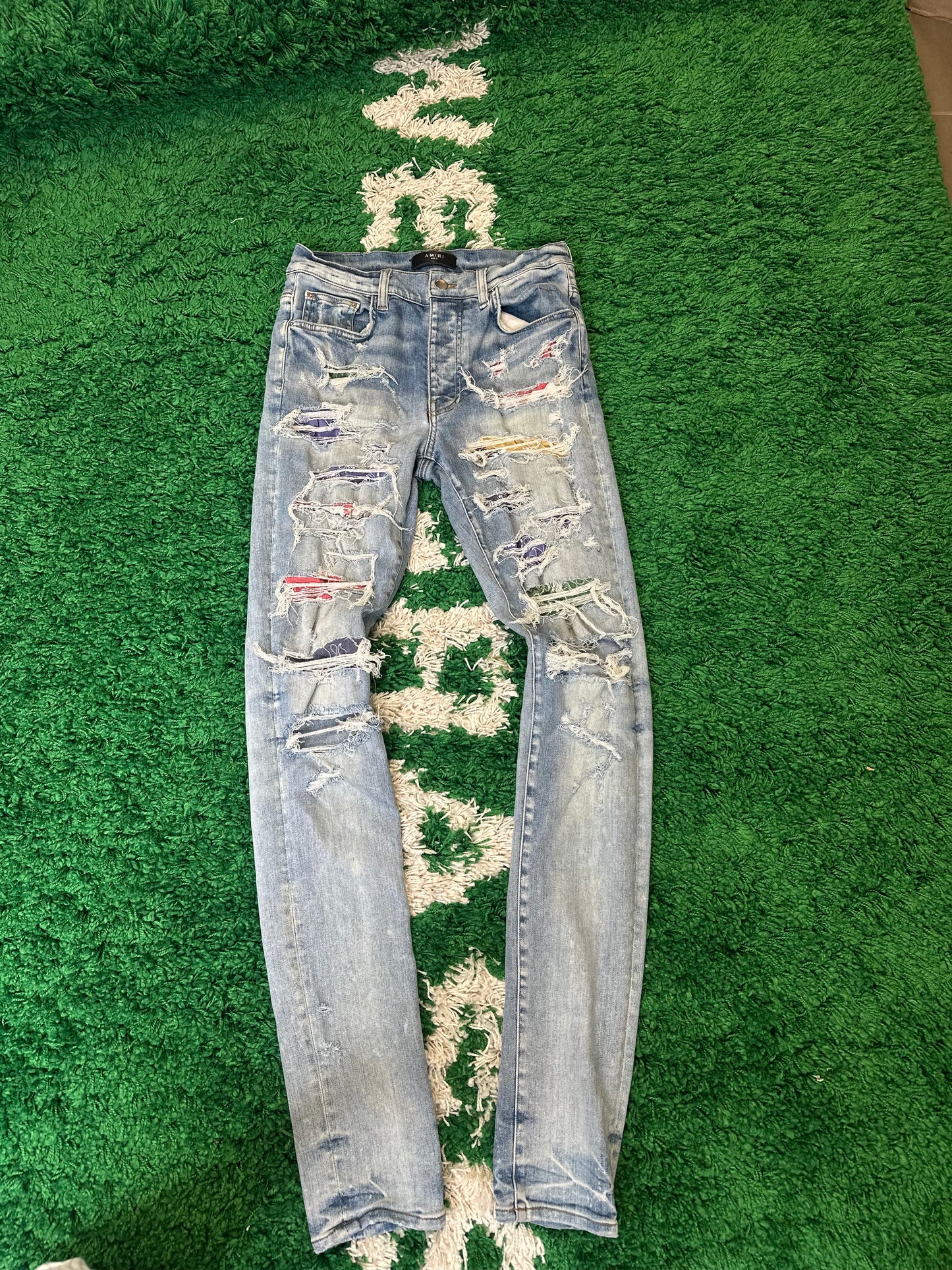 Amiri Jeans Multicolor Patches Size 31