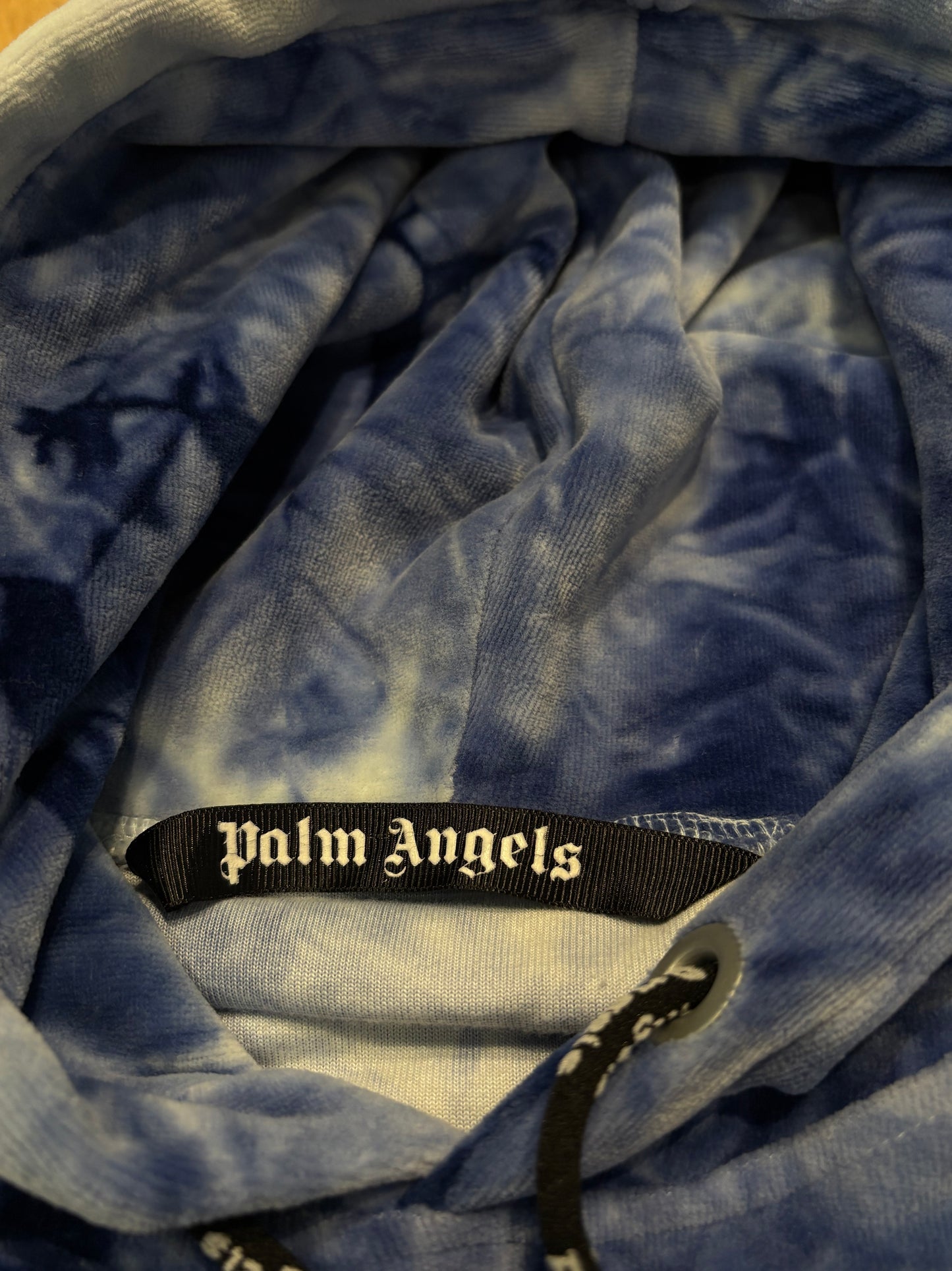 Palm Angels Blue Tie Dye Hoodie Size Small
