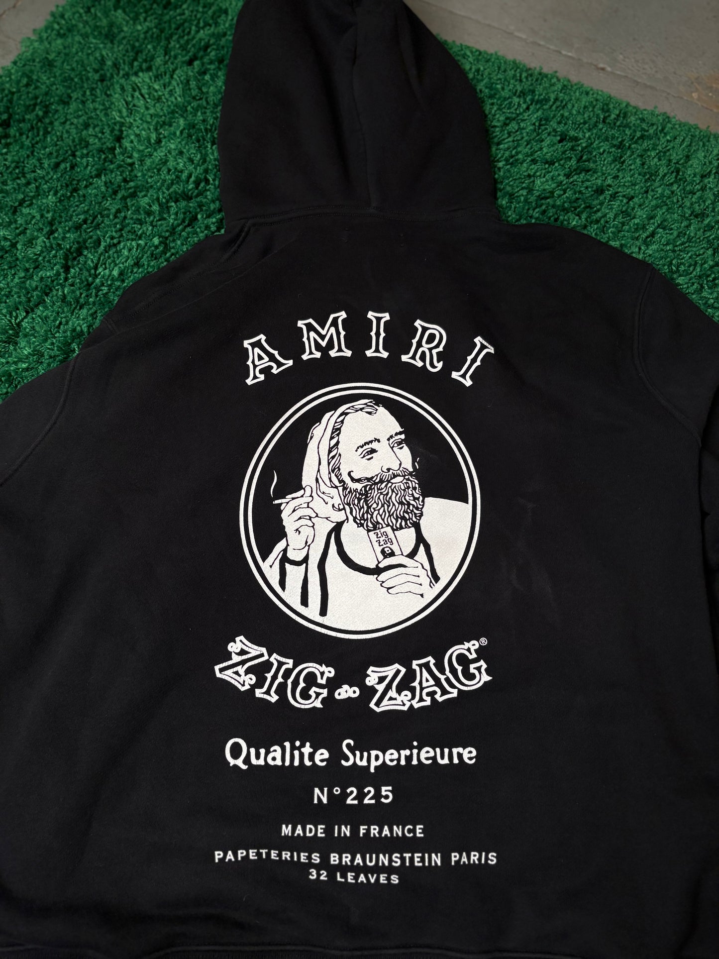 Amiri Zig Zag Hoodie Black Size XXL