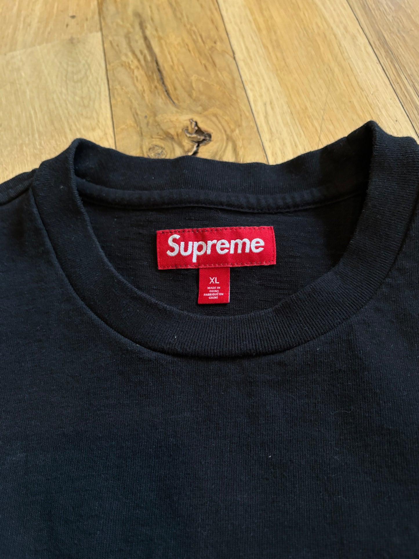 Supreme Reflective Logo Tee Black Size XL