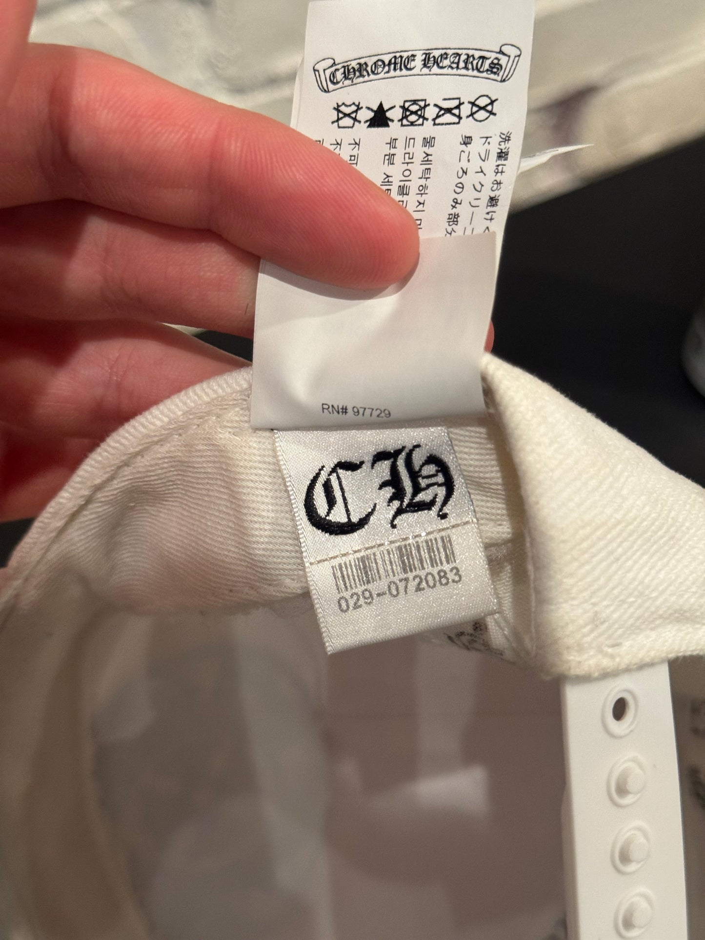 Chrome Hearts Trucker Hat ‘Horse Shoe Logo’ White/Blue PO