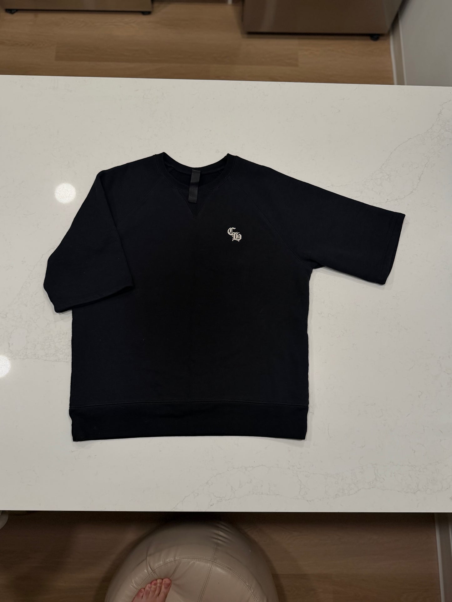 Chrome Hearts Sweat Tee Black Embroidered Size Medium