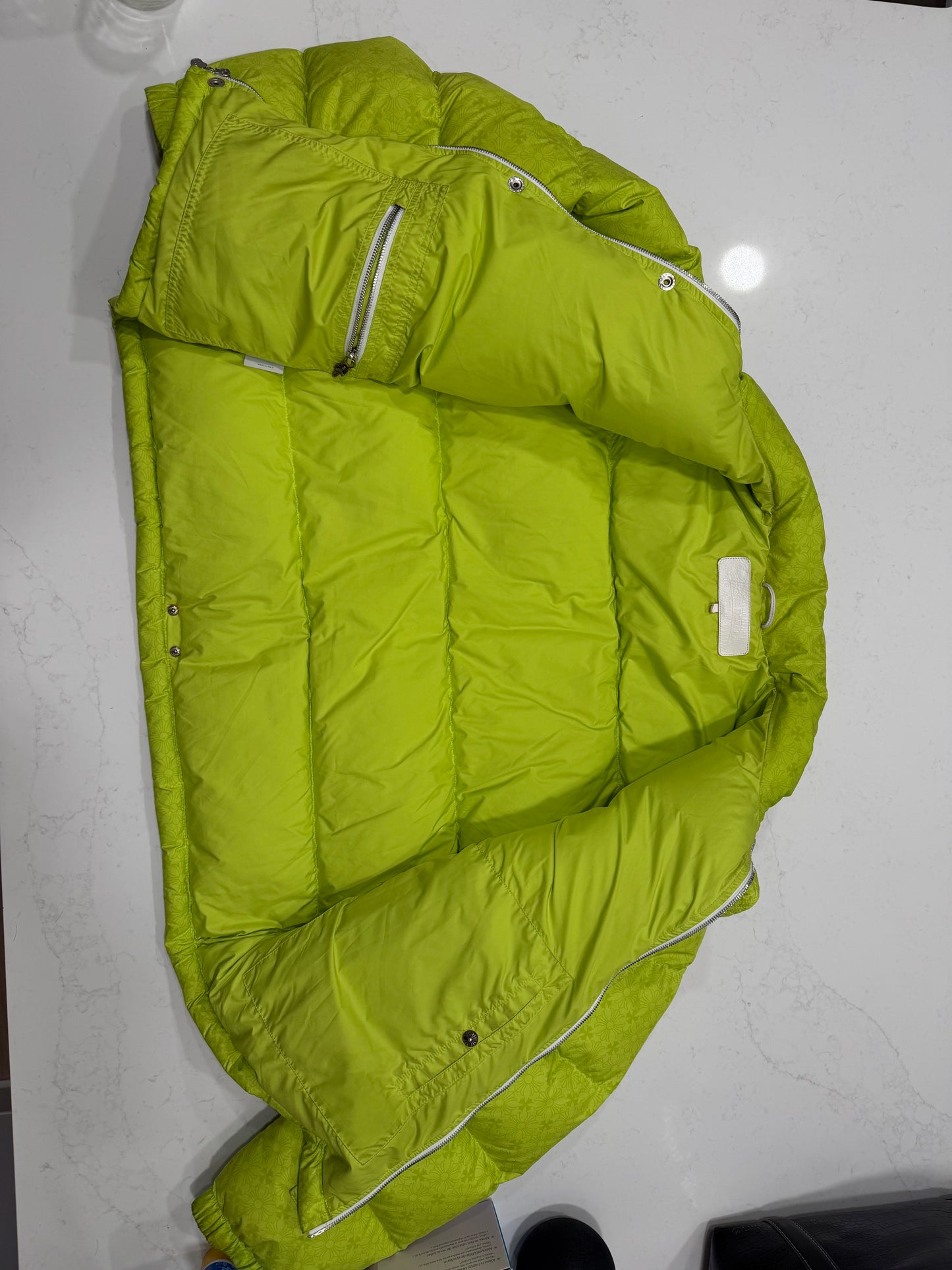 Chrome Hearts Green Quilted Puffer Jacket Size Medium