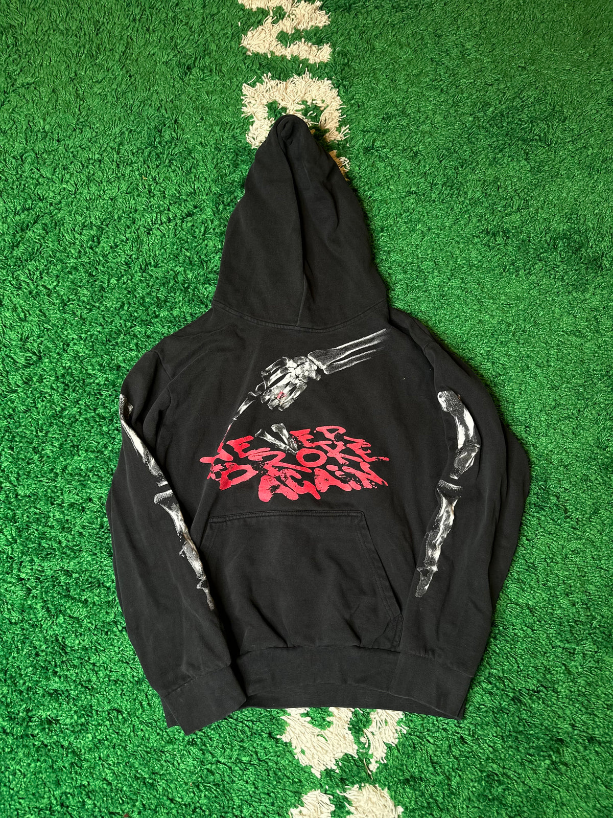 Vlone Skeleton Hoodie Size Medium