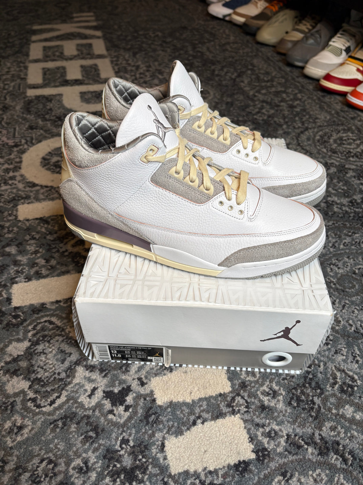 Jordan 3 Retro “A Ma Maniere” Clean Og Size 11.5M/13W